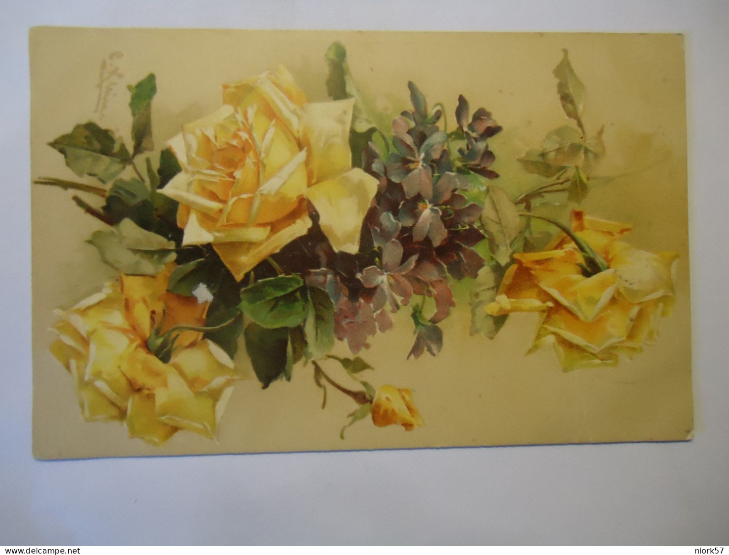 GERMANY   POSTCARDS  GREETING  ROSES - Sonstige & Ohne Zuordnung