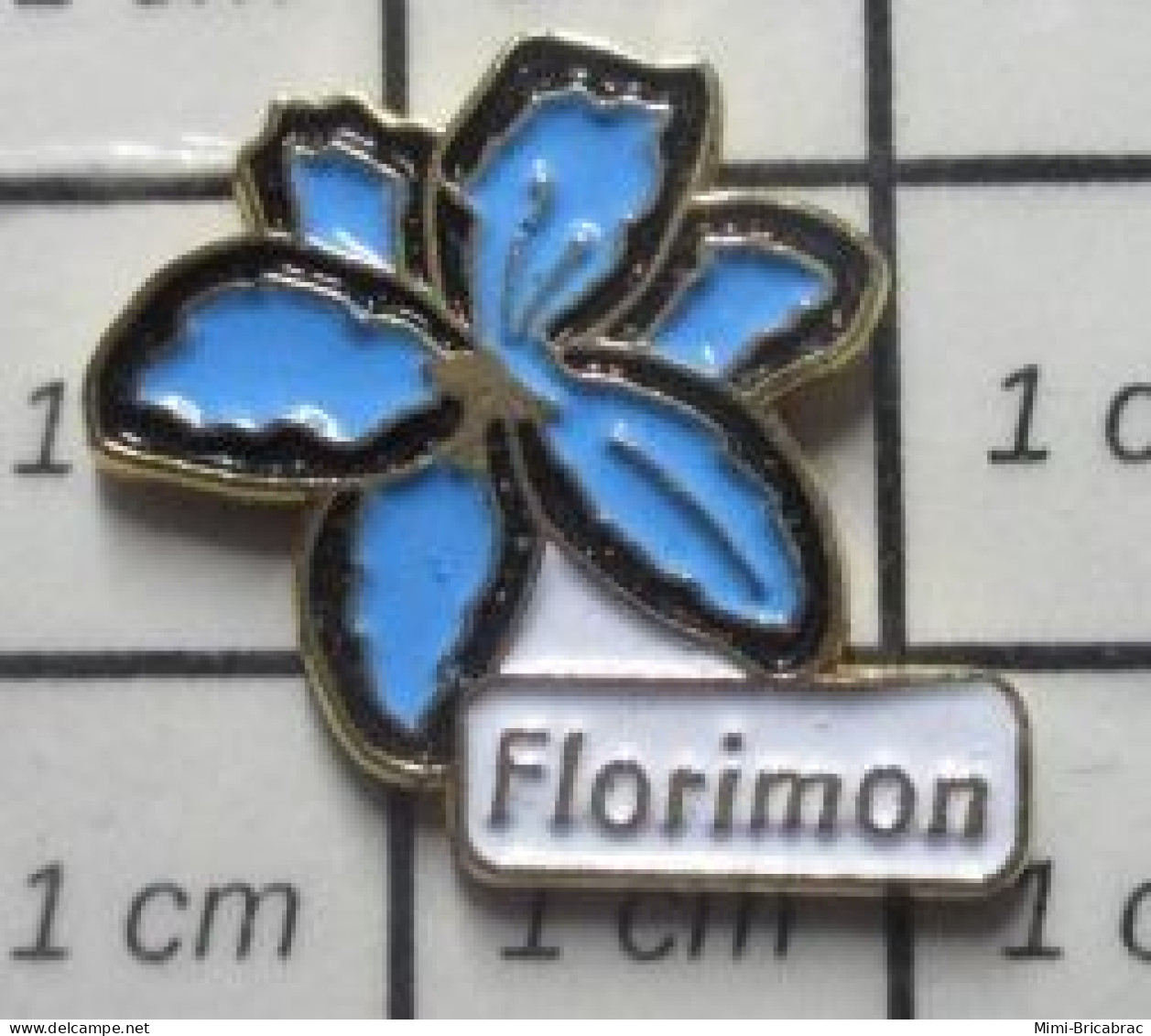 1818B Pin's Pins / Beau Et Rare / MARQUES / FLORIMON FLEUR BLEUE ORCHIDEE ? - Marques