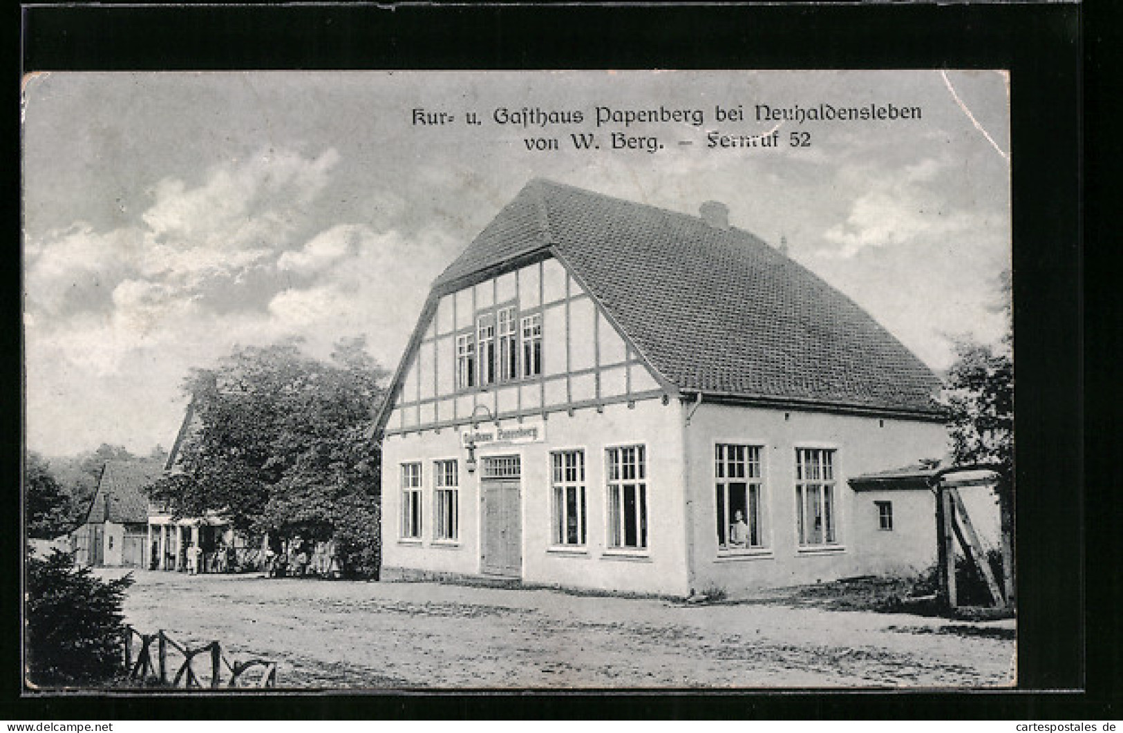 AK Neuhaldensleben, Kur- Und Gasthaus Papenberg Von W. Berg  - Autres & Non Classés