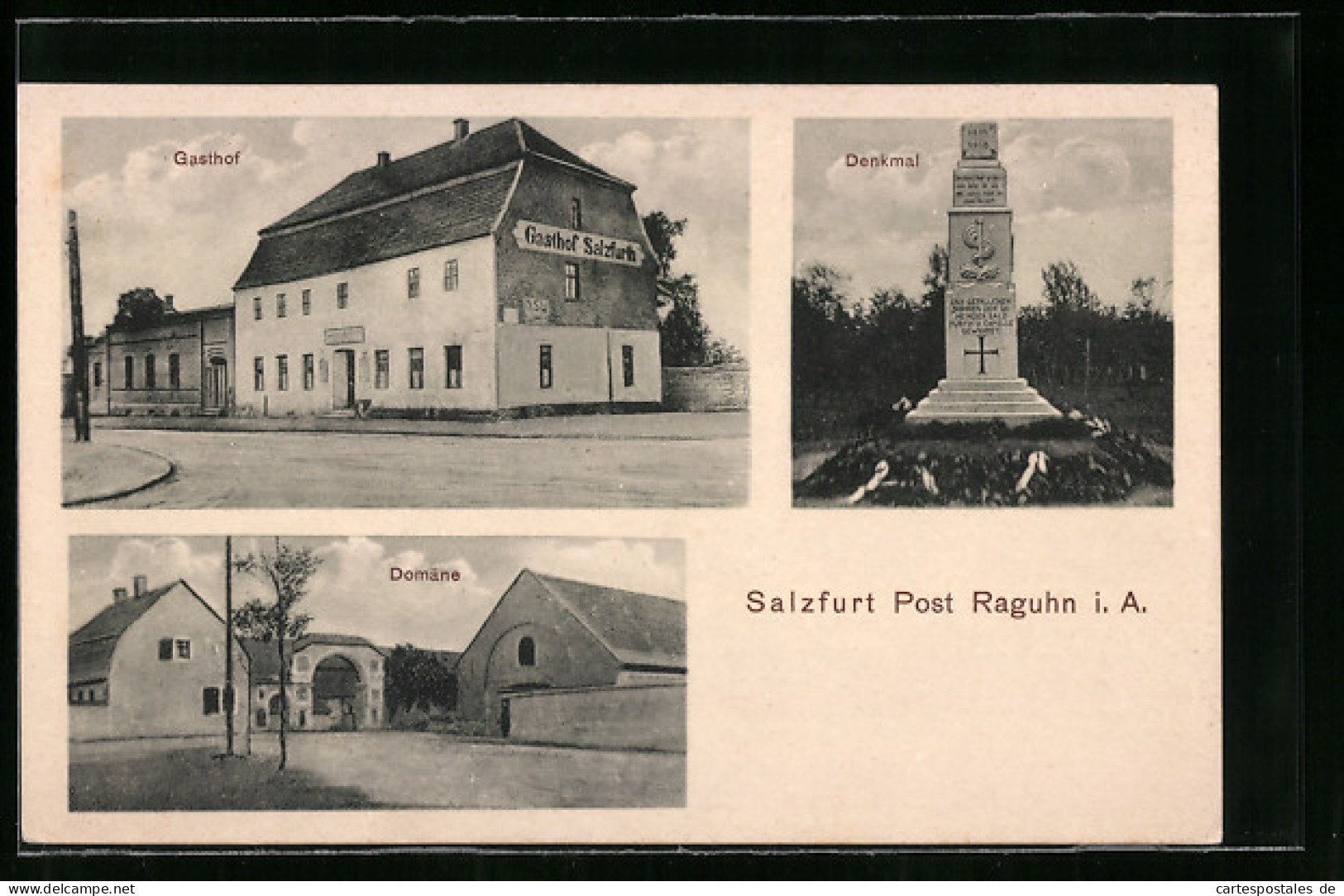 AK Salzfurt B. Raguhn, Gasthof Salzfurth, Domäne Und Denkmal  - Autres & Non Classés