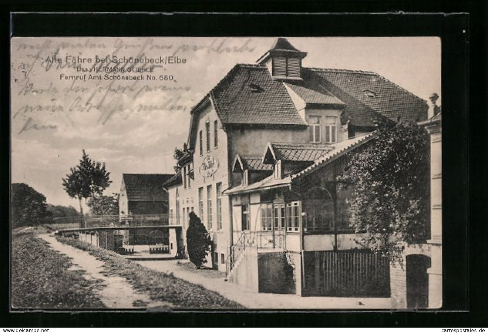 AK Schönebeck A. E., Gasthaus Zur Alten Faähre Von Hermann Stiehle  - Schoenebeck (Elbe)