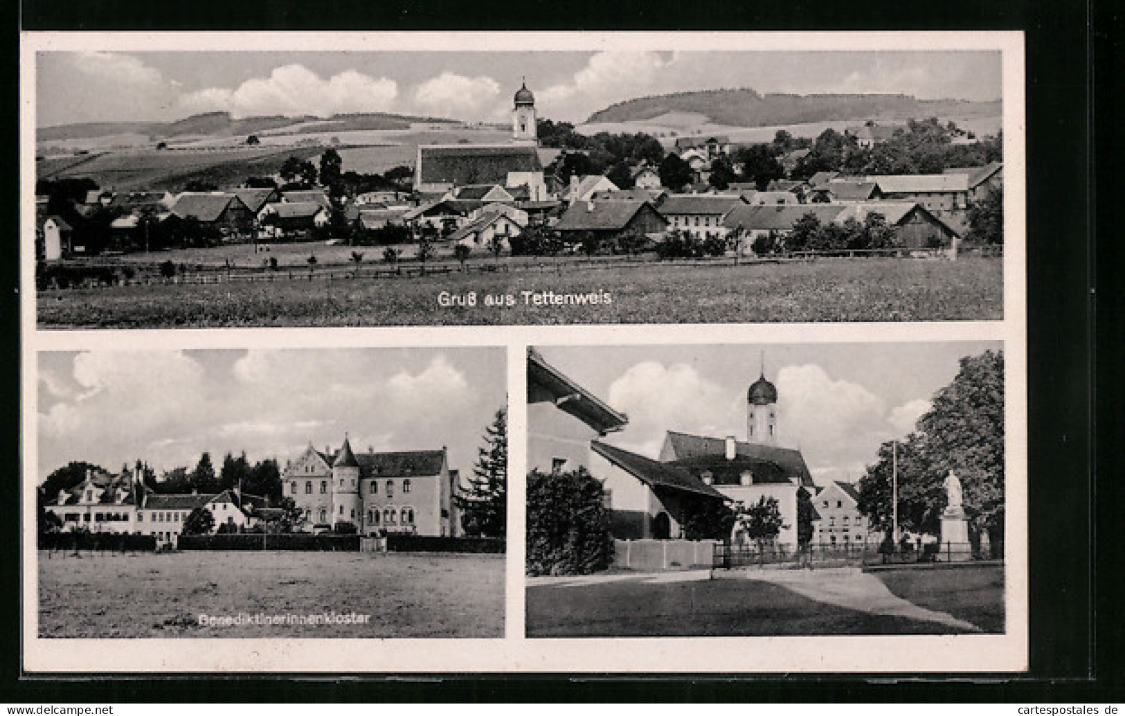 AK Tettenweis, Teilansicht, Benediktinerinnenkloster, Kirche  - Other & Unclassified