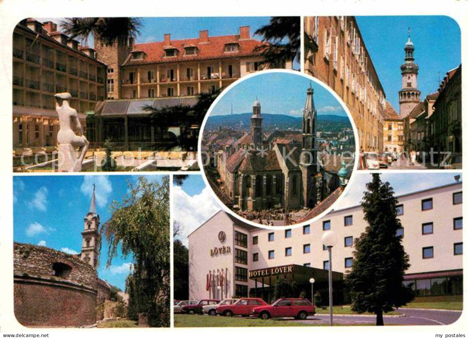 72748875 Sopron Oedenburg Teilansichten Hotel Statue Innenstadt Kirche Stadtmaue - Ungarn