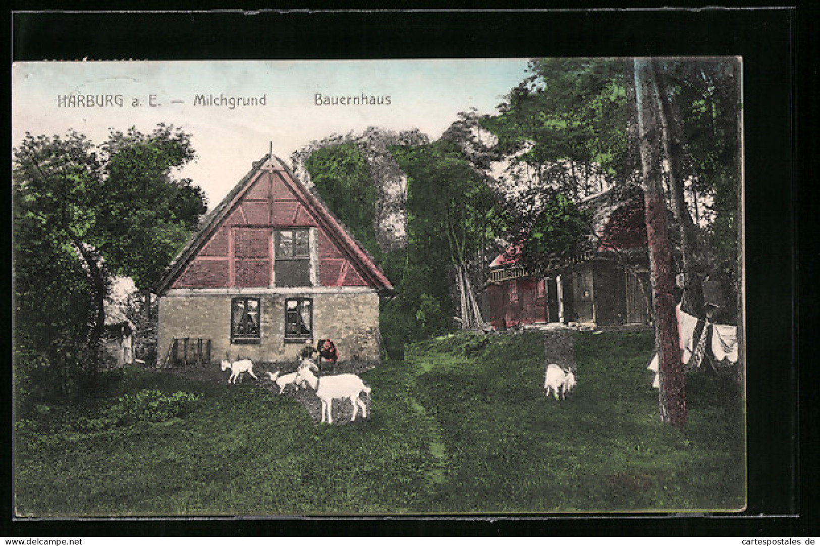 AK Hamburg-Harburg, Bauernhaus Im Milchgrund  - Harburg