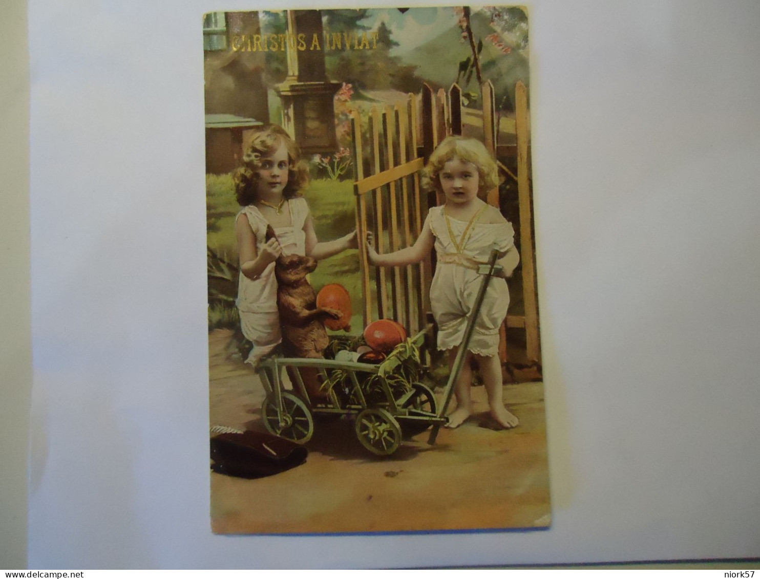 ROMANIA  POSTCARDS  1910 ORECCA CHILDREN  AND TOYS  POSTMARK 1910 AND STAMPS - Romania