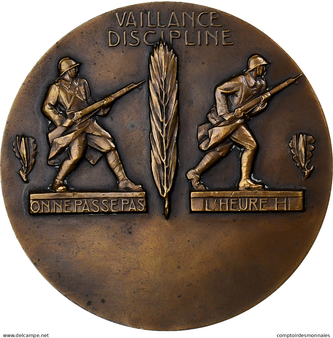 France, Médaille, Infanterie, Reine Des Batailles, Bronze, Delannoy, SUP+ - Sonstige & Ohne Zuordnung