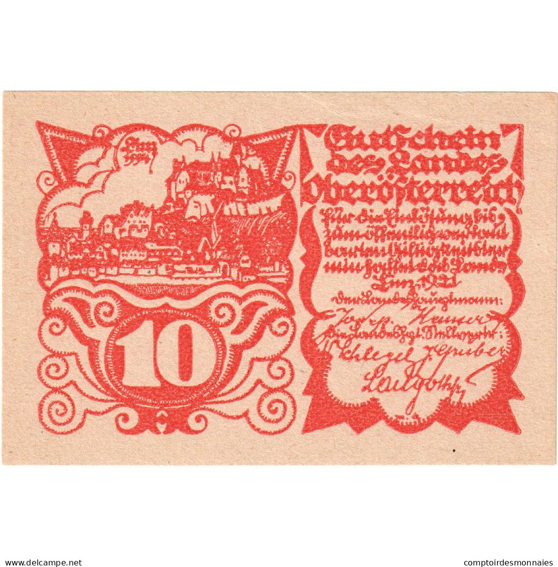 Autriche, Linz, 10 Heller, Château, 1921, NEUF - Oesterreich