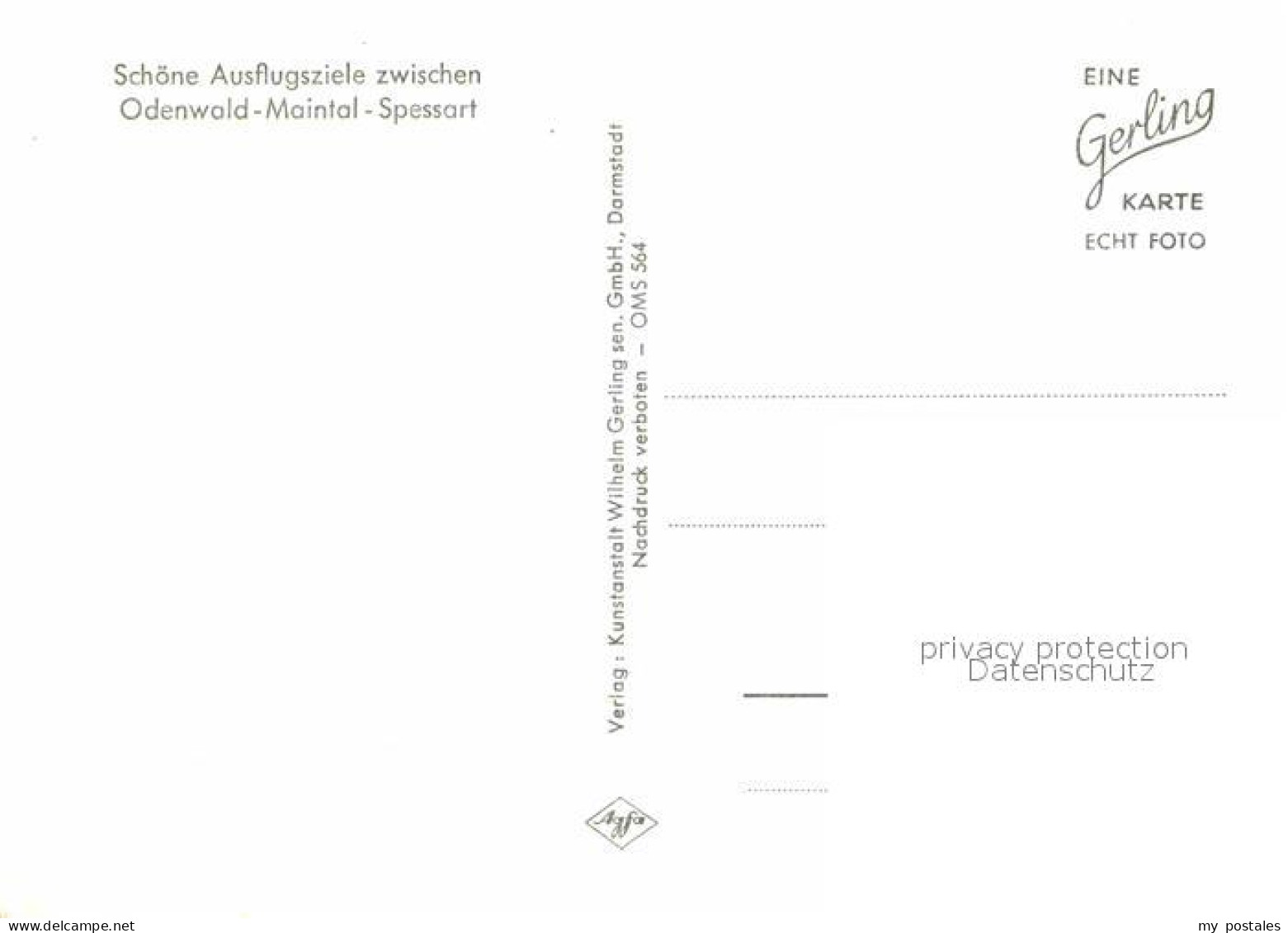 72747227 Odenwald Maintal Und Spessalt Panoramakarte  Odenwald - Da Identificare