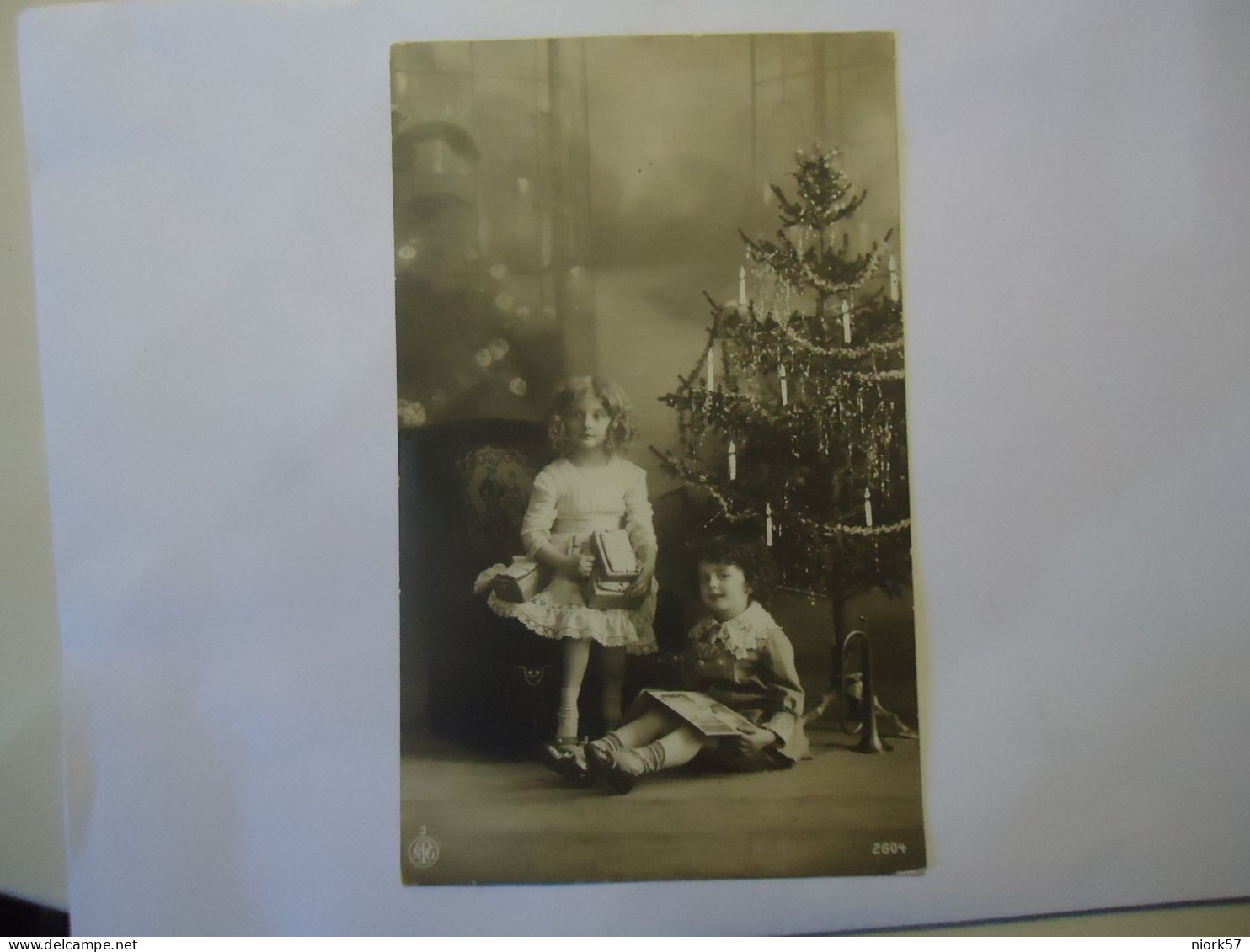 FRANCE   POSTCARDS  CHILDREN GIRLS AND CHRISTMAS TREE  NEW YEARS - Sonstige & Ohne Zuordnung