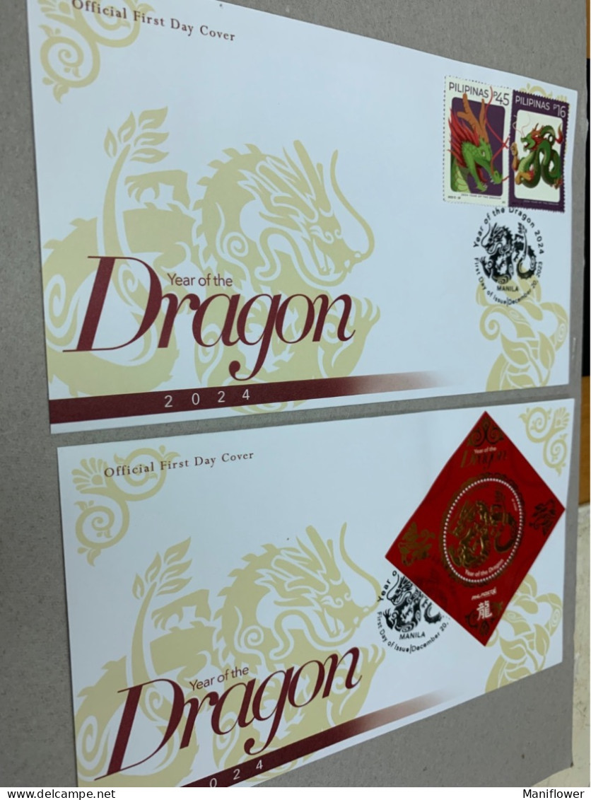 Philippines Stamp 2024 Dragon New Year FDC - Philippines