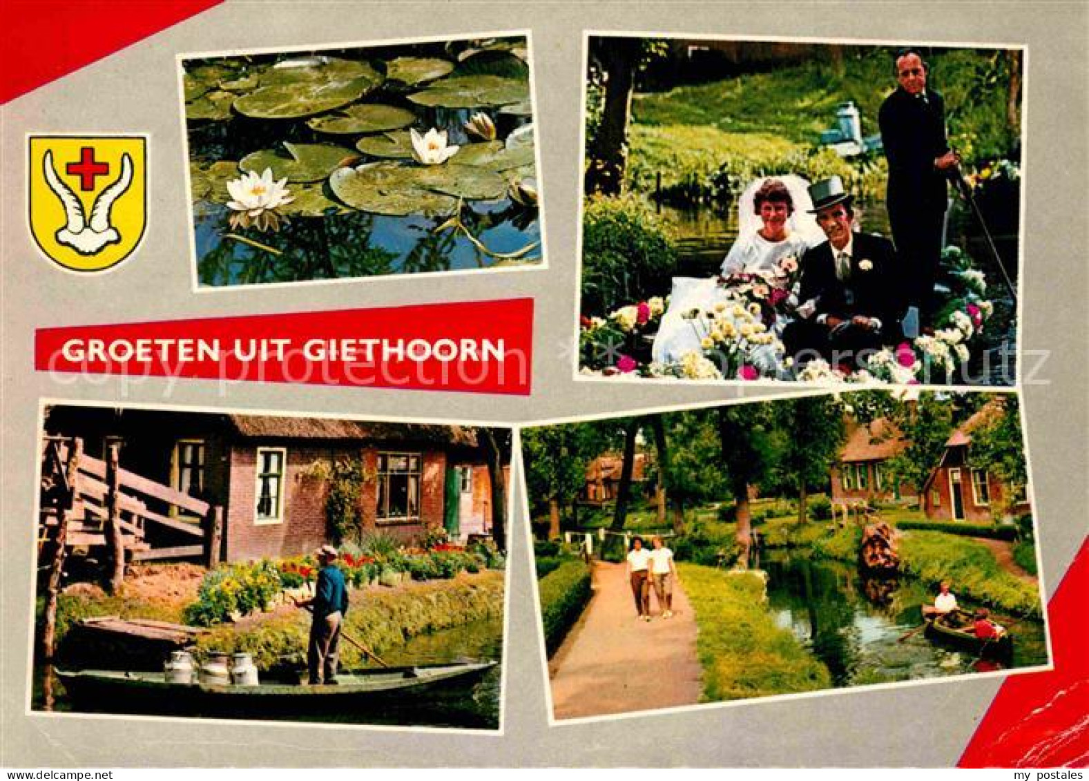 72746185 Giethoorn Hochzeit Auf Dem Boot Im Kanal  - Other & Unclassified