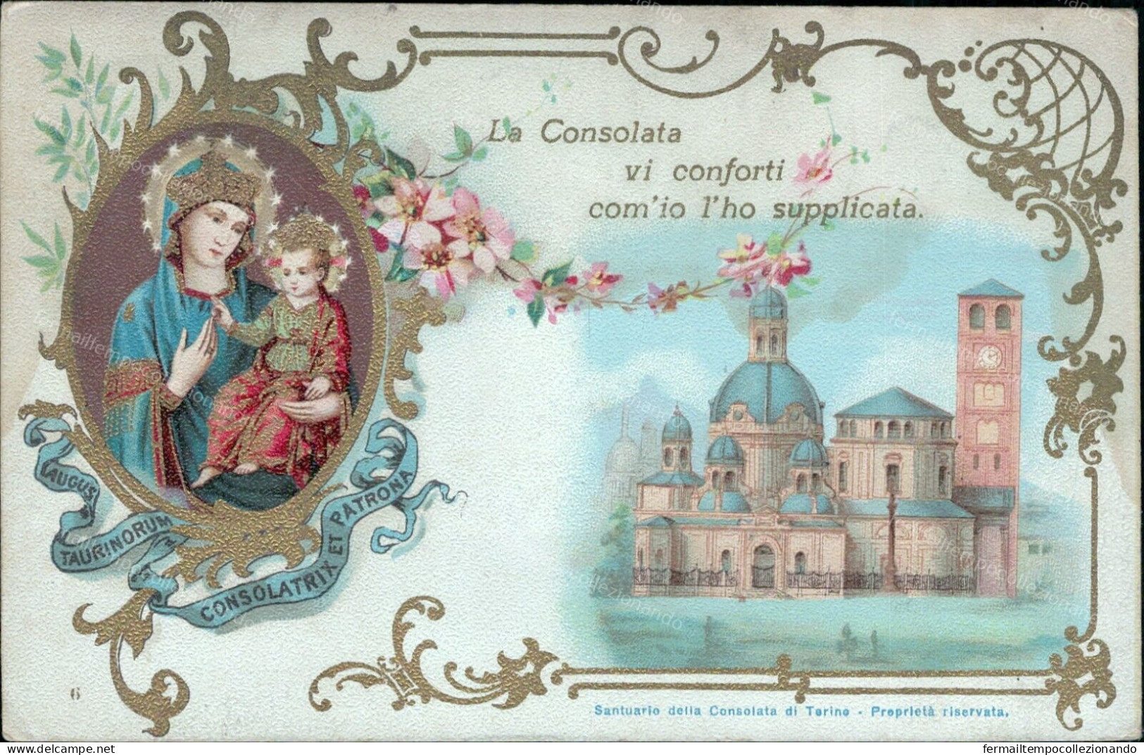 Cs592 Cartolina Santuario Della Consolata Di Torino - Andere & Zonder Classificatie