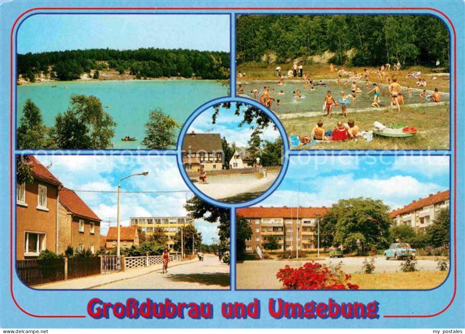 72746022 Grossdubrau Und Umgebung See Freibad Ortspartie Wohnsiedlung Grossdubra - Autres & Non Classés