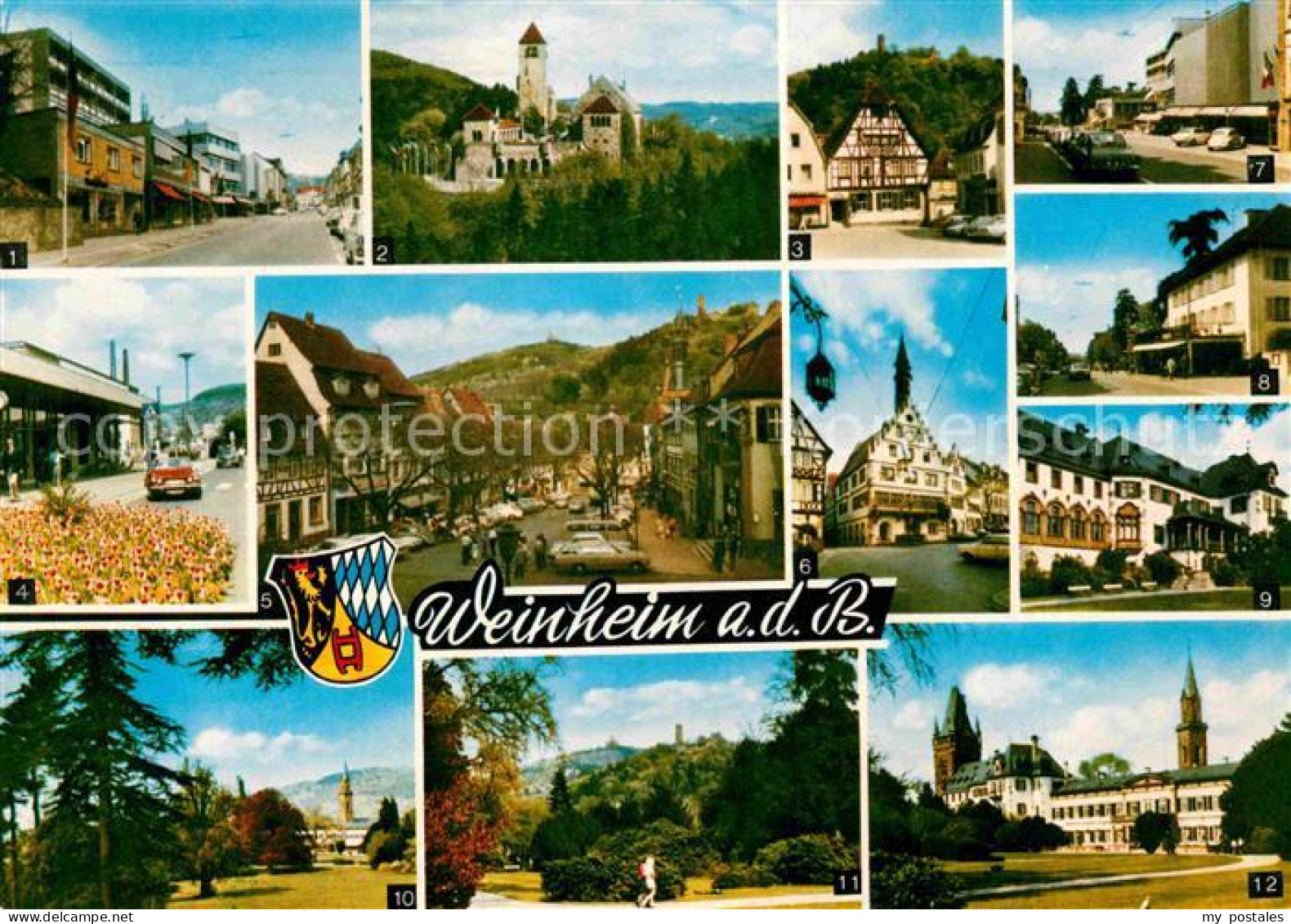 72745989 Weinheim Bergstrasse Bahnhofstrasse Wachenburg Burgruine Windeck Bahnho - Weinheim