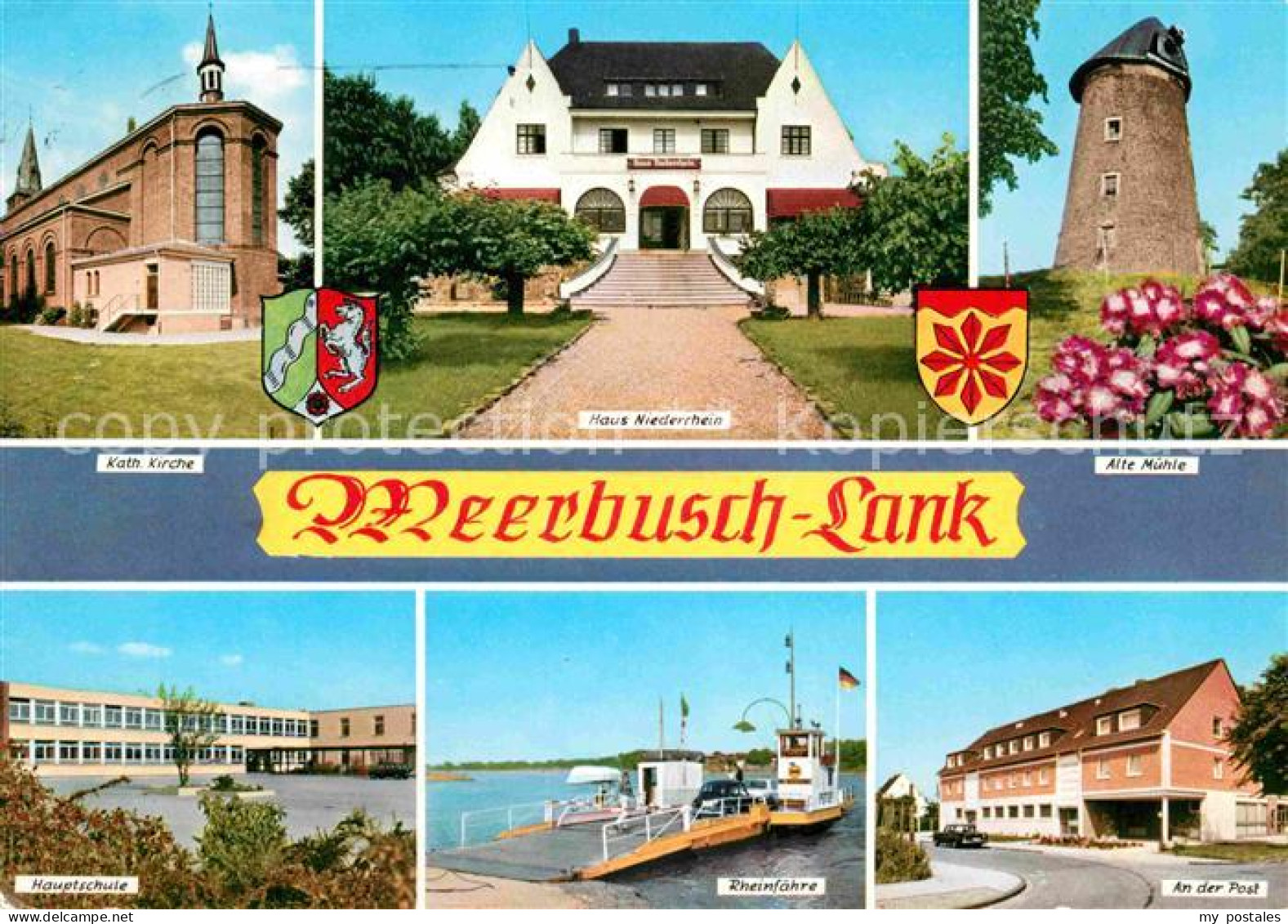72745954 Lank-Latum Kirche Haus Niederrhein Alte Muehle Post Rheinfaehre Schule  - Meerbusch