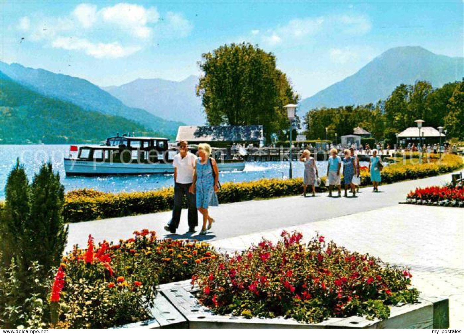 72745946 Bad Wiessee Kuranlagen Mit Wallberg Promenade Boot Bad Wiessee - Bad Wiessee