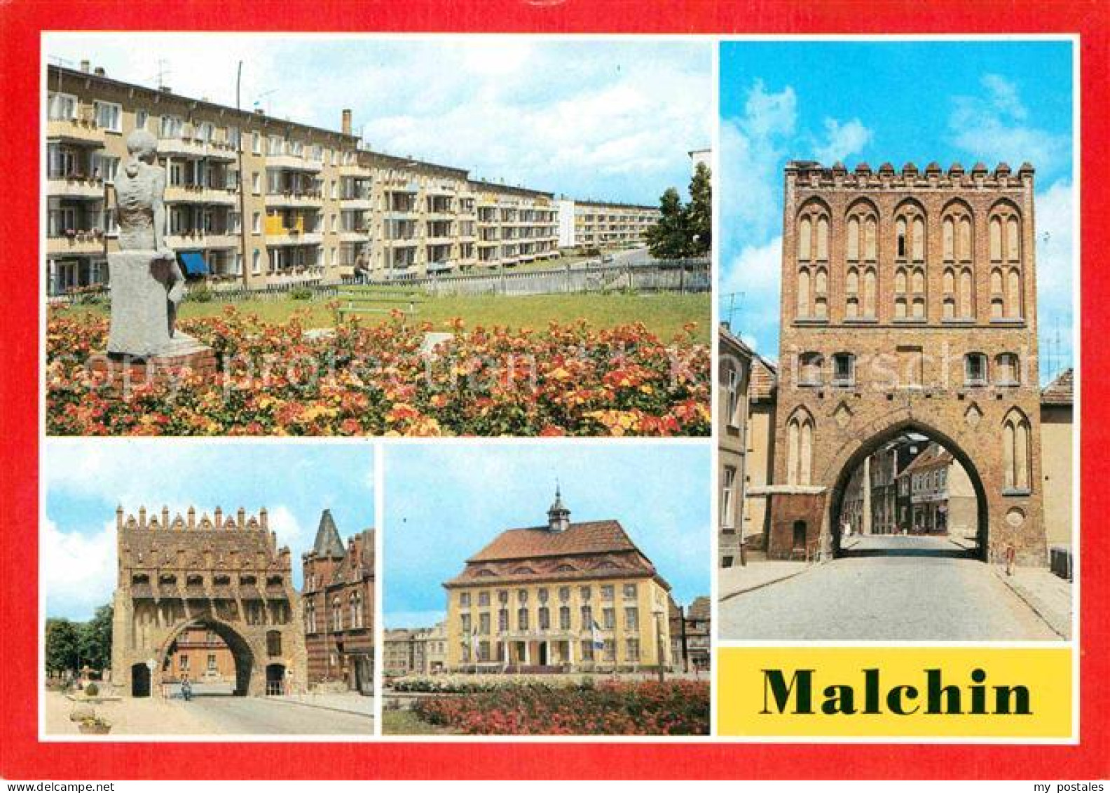 72744988 Malchin Demmin Friedrich Engels Strasse Denkmal Kalensches Tor Rathaus  - Autres & Non Classés