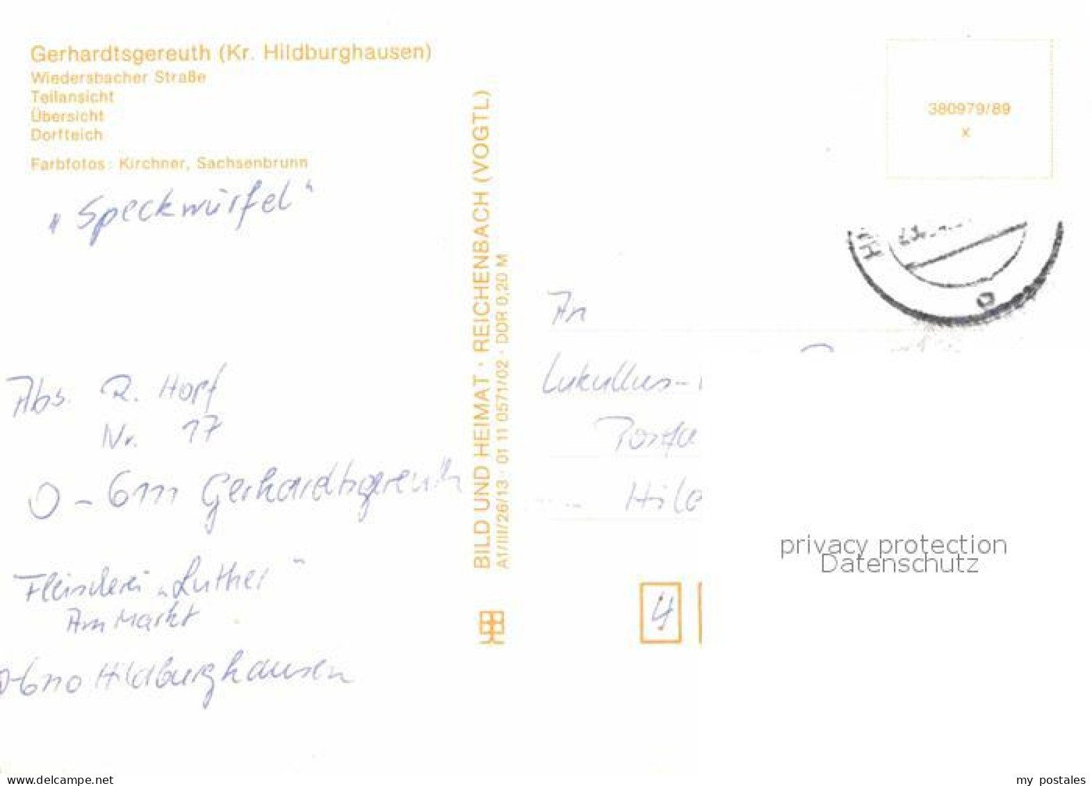 72744984 Gerhardtsgereuth Wiedersbacher Strasse Teilansicht Uebersicht Dorfteich - Hildburghausen