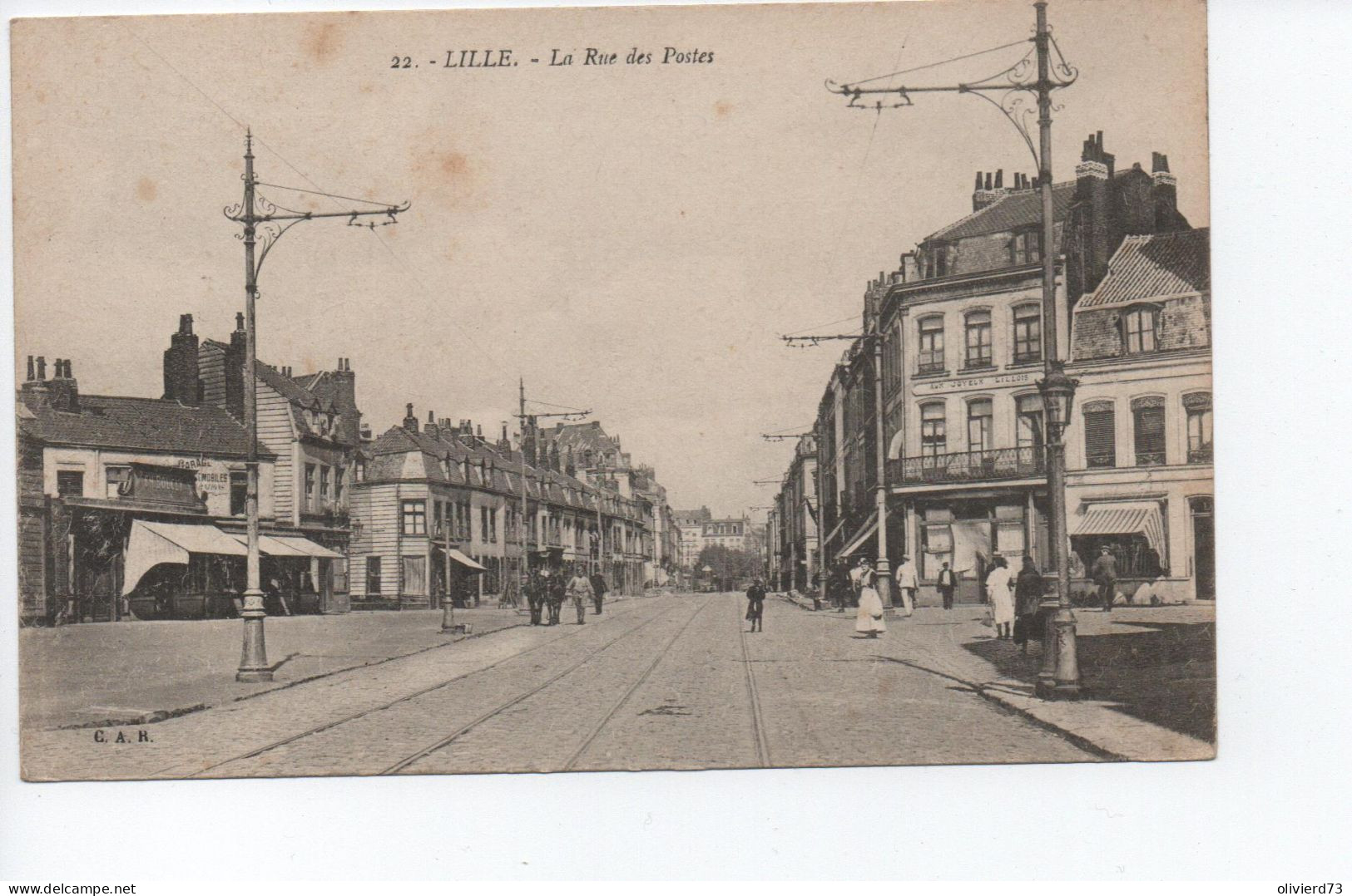 Cpa - 59 - Lille - La Rue Des Postes -  A VOIR - Lille