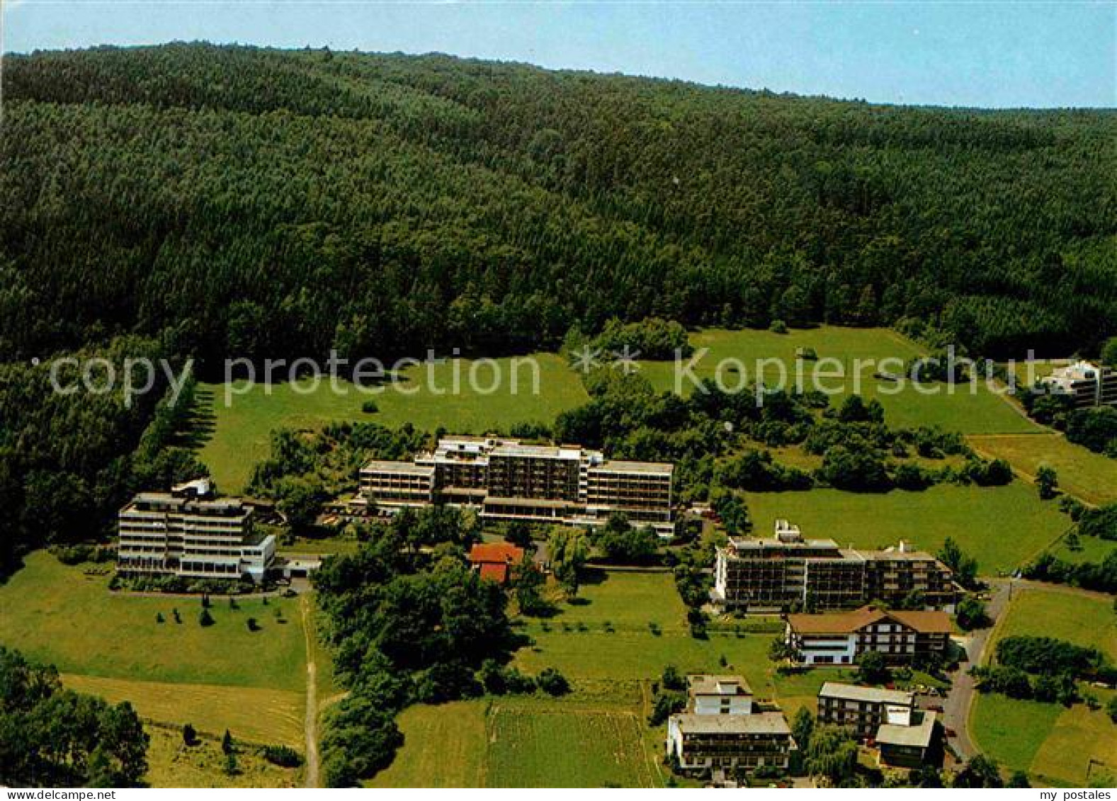 72744938 Bad Soden-Salmuenster Kurpark Sanatorien Kurhotels Fliegeraufnahme Bad  - Andere & Zonder Classificatie