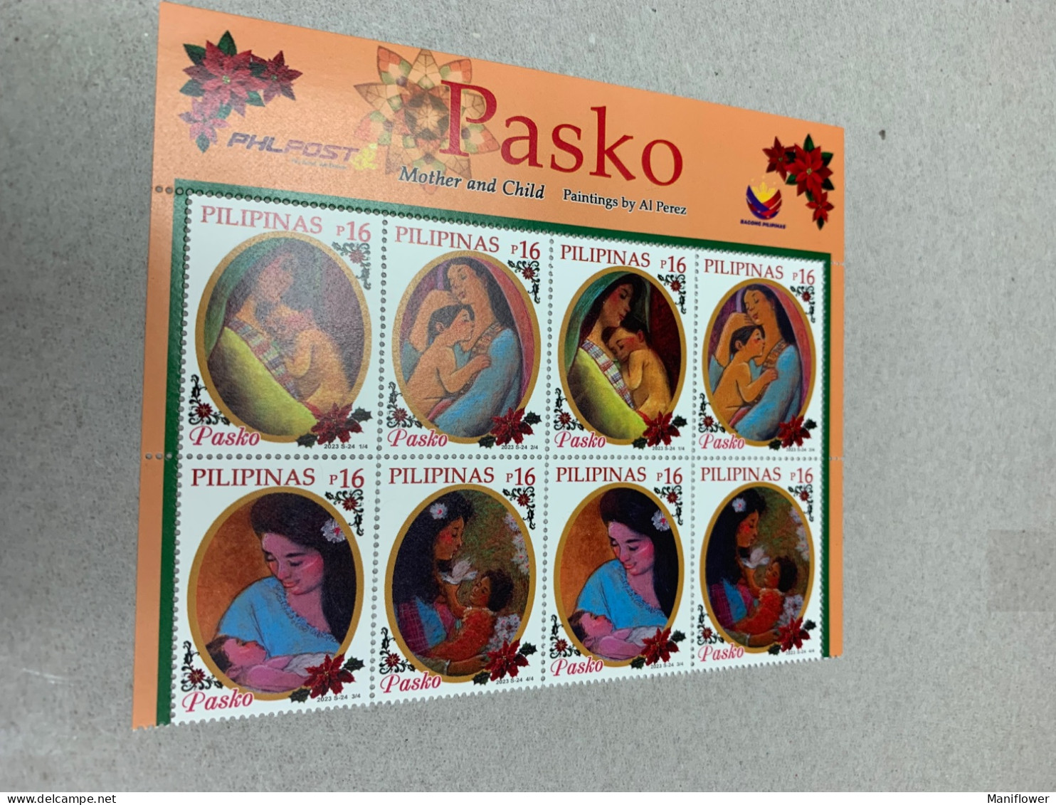 Philippines Stamp 2023 Pasko Christmas Mother And Child Heading Of Two Sets - Philippinen