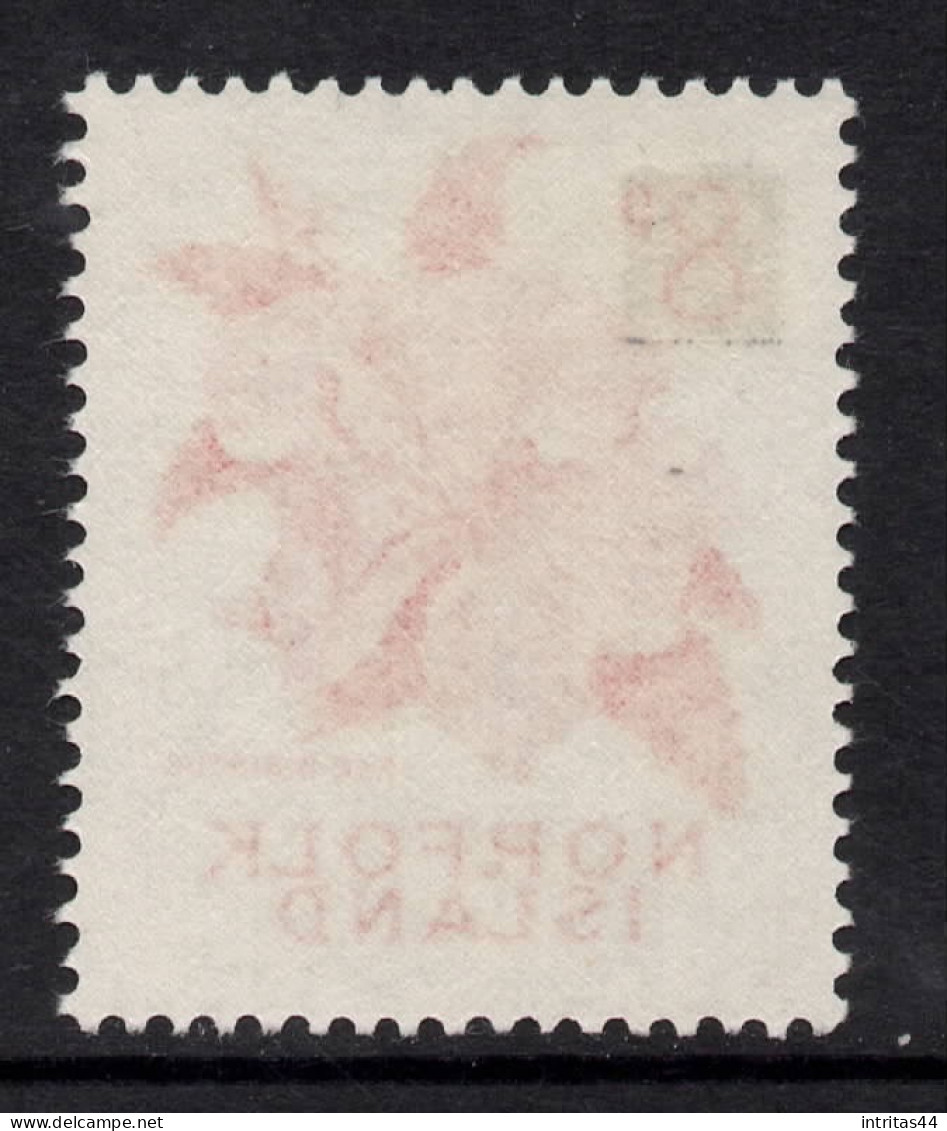 NORFOLK ISLAND 1966 SURCH DECIMAL CURRENCY  5c ON 8d RED  " RED HIBISCUS " STAMP MNH - Norfolk Eiland