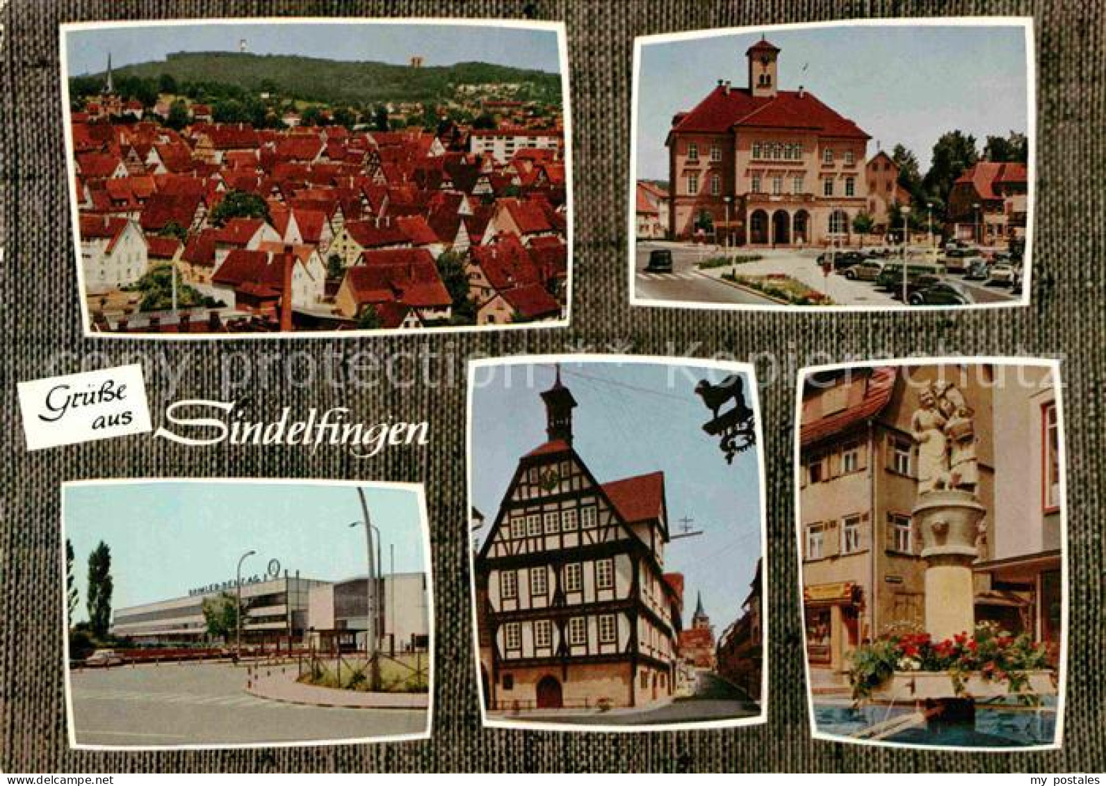 72744914 Sindelfingen Blick Ueber Die Stadt Rathaus Fachwerkhaus Brunnen Daimler - Sindelfingen