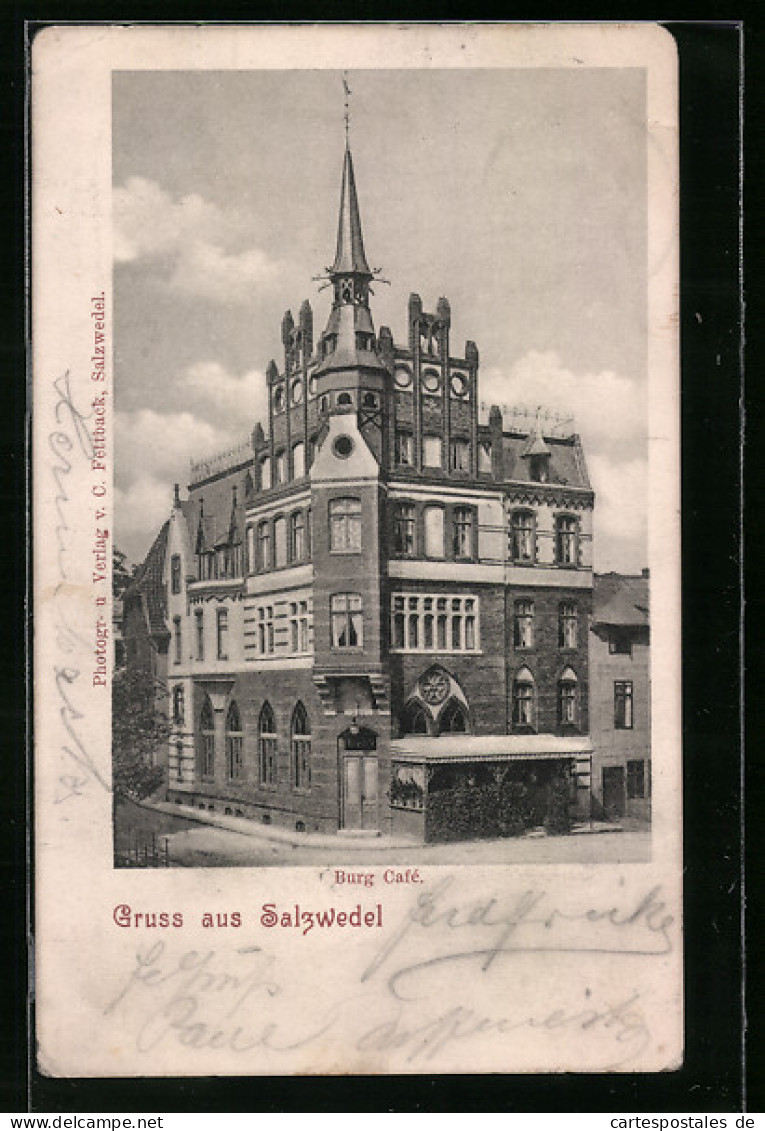 AK Salzwedel, Burg Cafe Im Sonnenschein  - Salzwedel