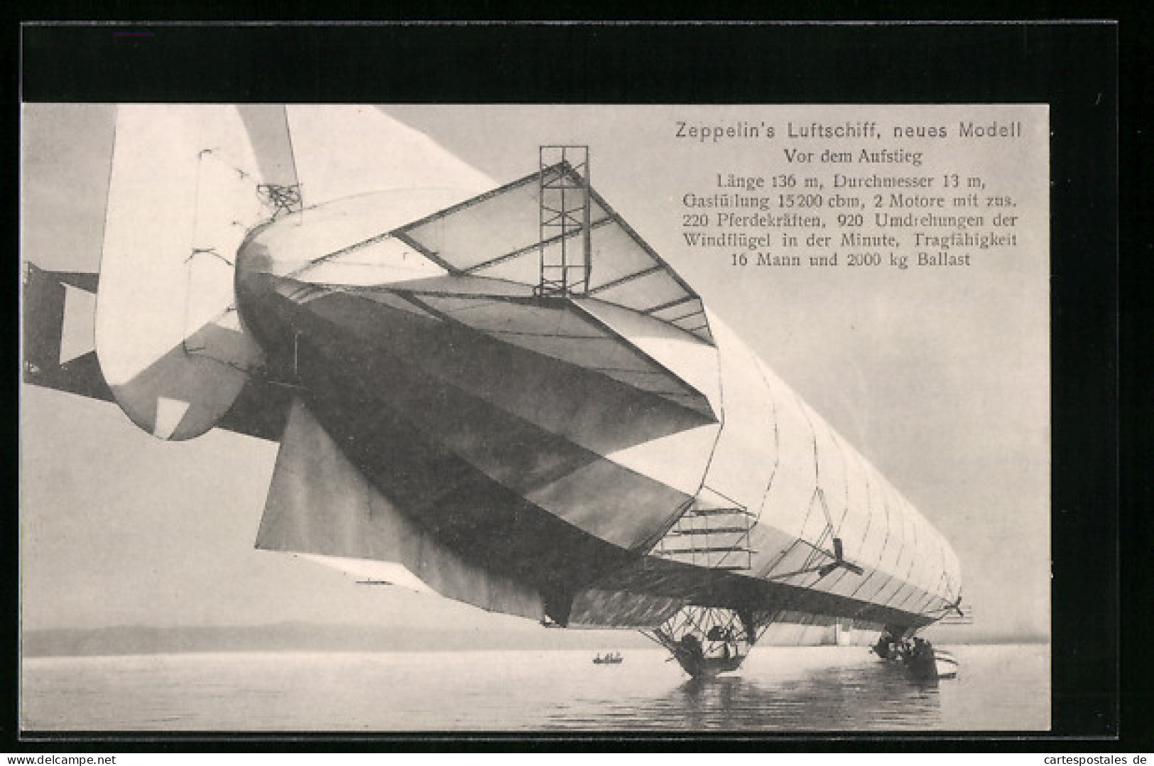 AK Luftschiff, Zeppelins Neues Modell Vor Dem Aufstieg  - Dirigeables