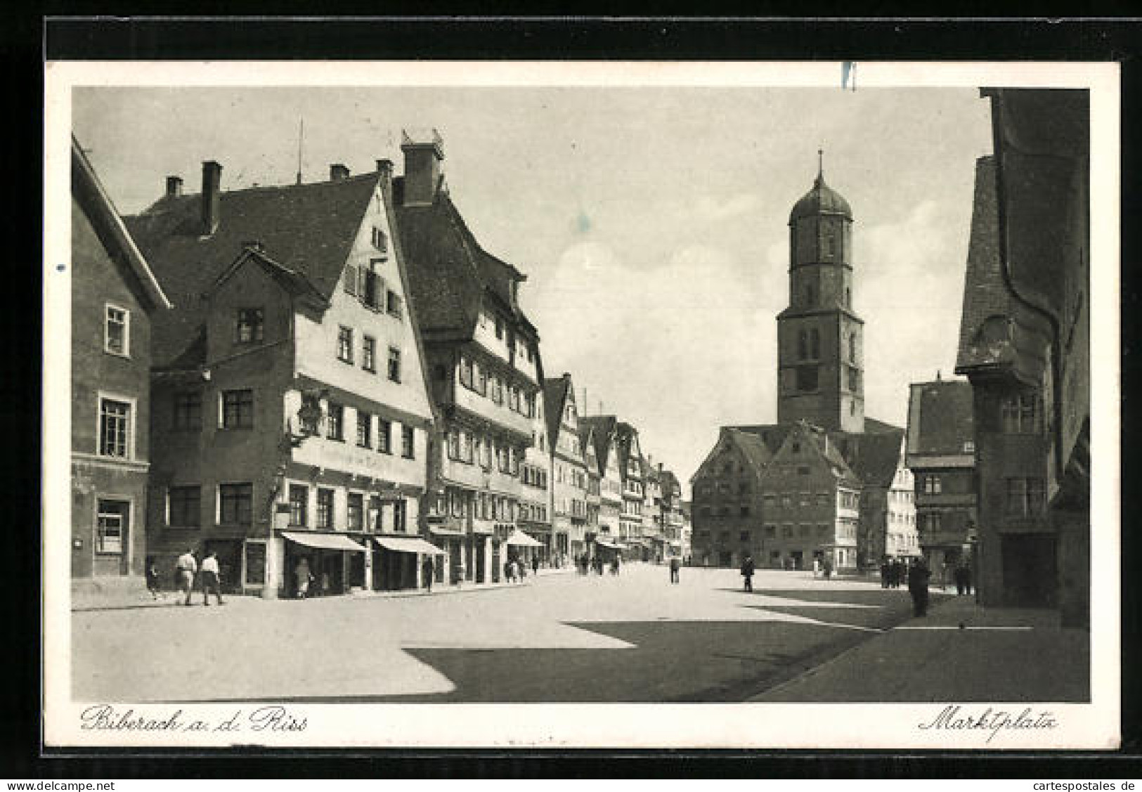 AK Biberach A. D. Riss, Marktplatz Mit Gasthaus Zum Roten Ochsen  - Biberach