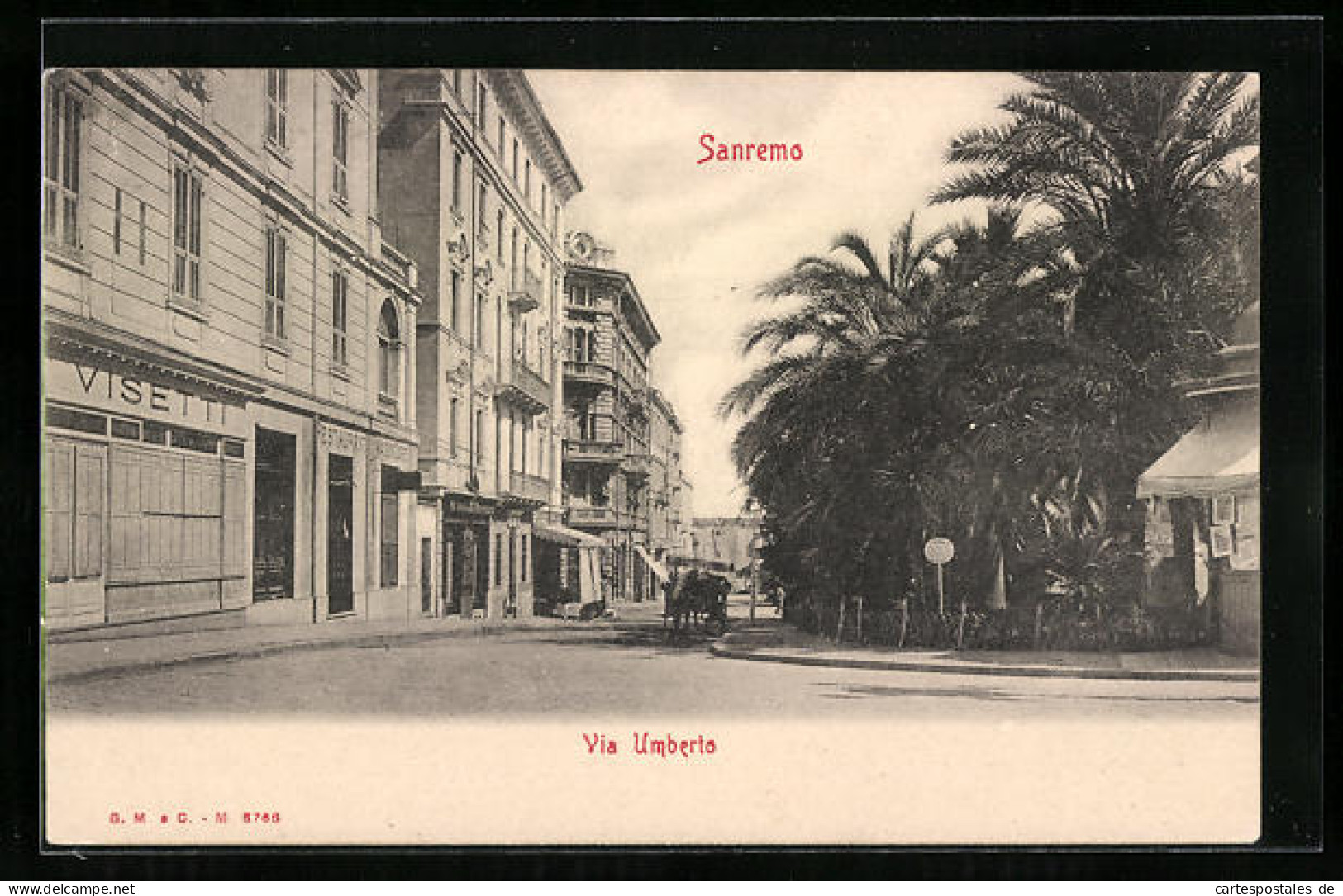 Cartolina Sanremo, Via Umberto  - Other & Unclassified