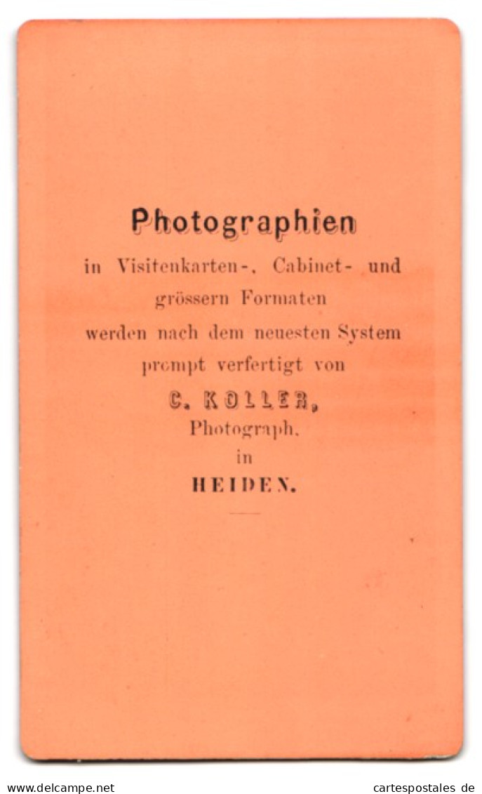 Fotografie C. Koller, Heiden, Bürgerlicher Herr Mit Vollbart  - Anonieme Personen