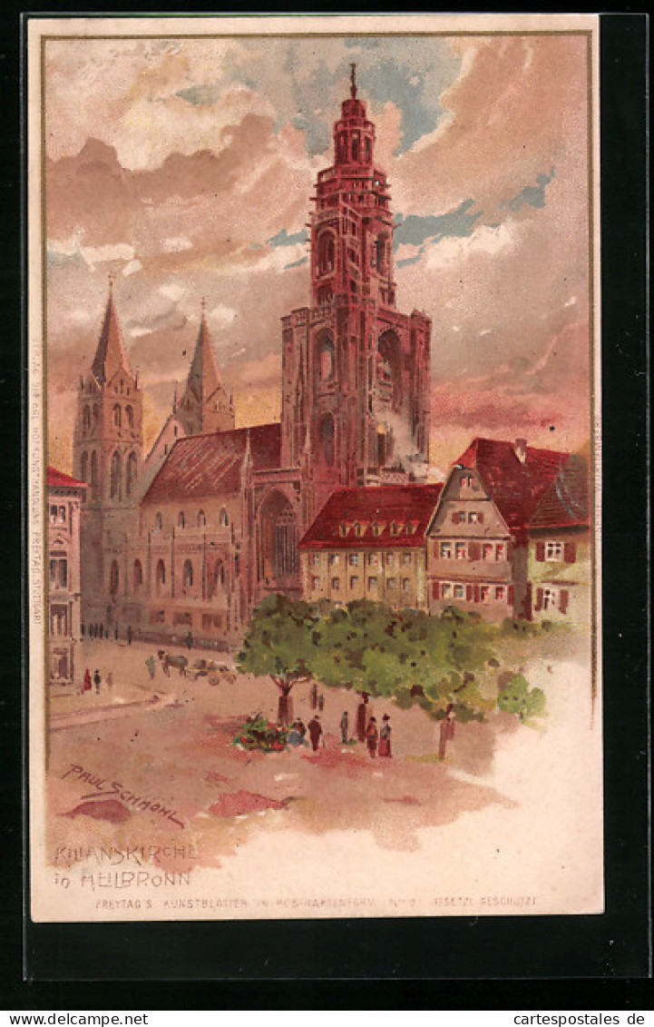 Künstler-AK P. Schmohl: Heilbronn, Blick Zur Kilianskirche  - Schmohl, P.