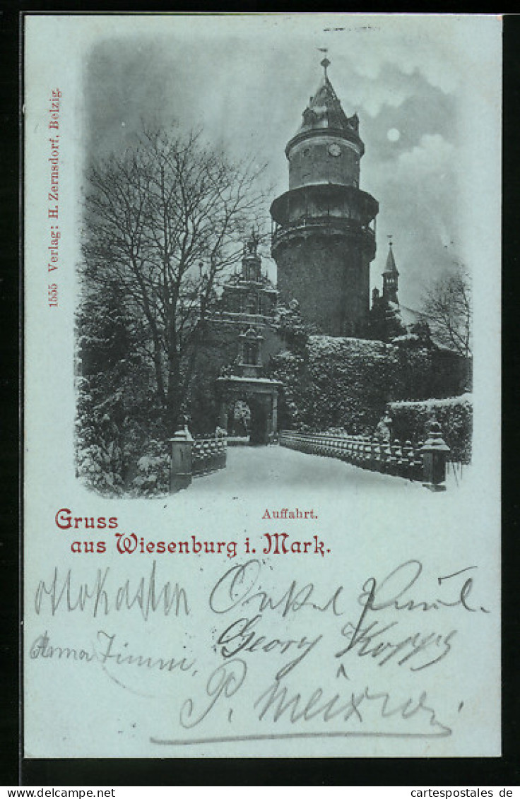 AK Wiesenburg I. M., Auffahrt Zur Burg  - Altri & Non Classificati