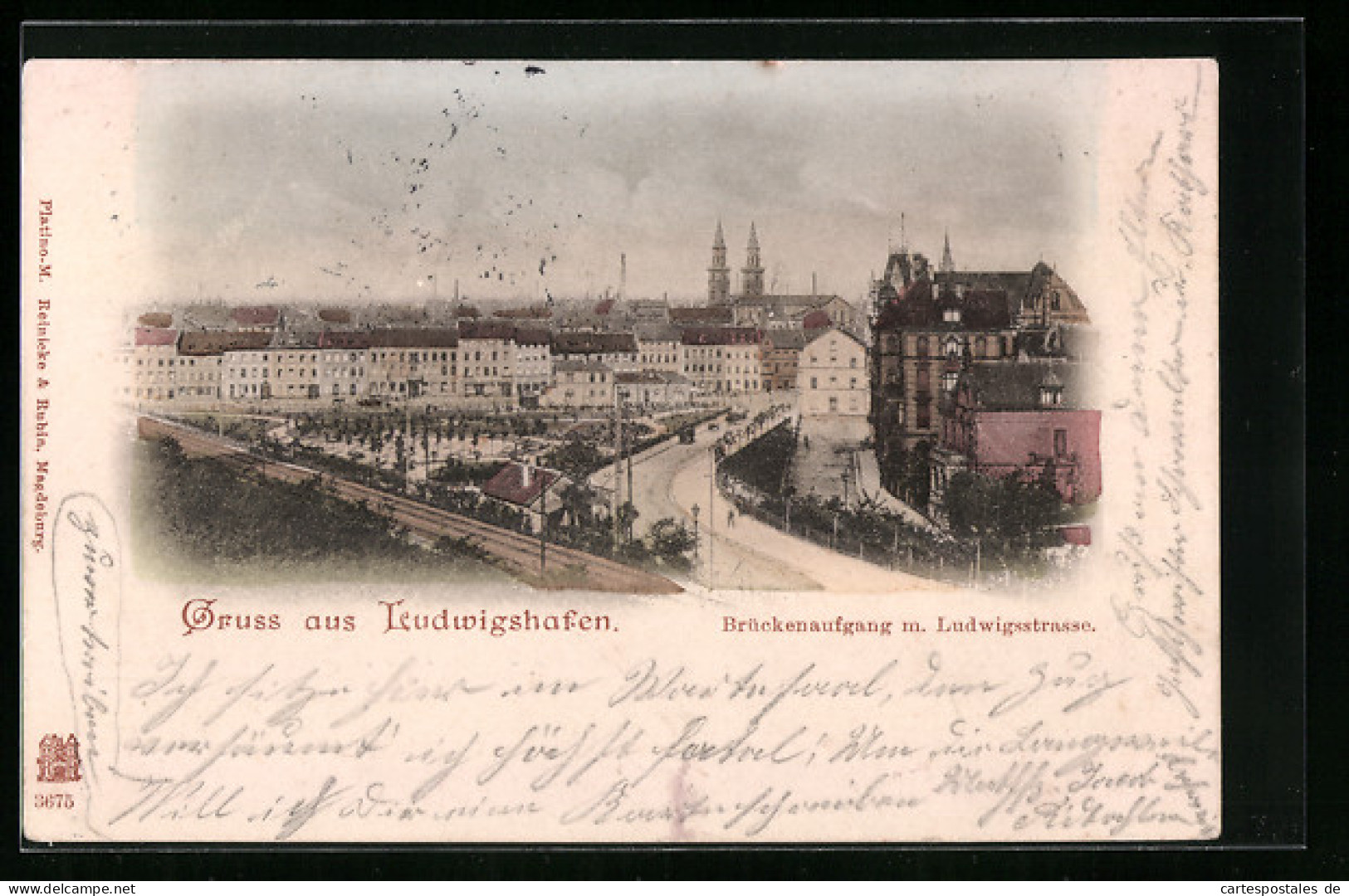 AK Ludwigshafen, Brückenaufgang Mit Ludwigsstrasse  - Ludwigshafen