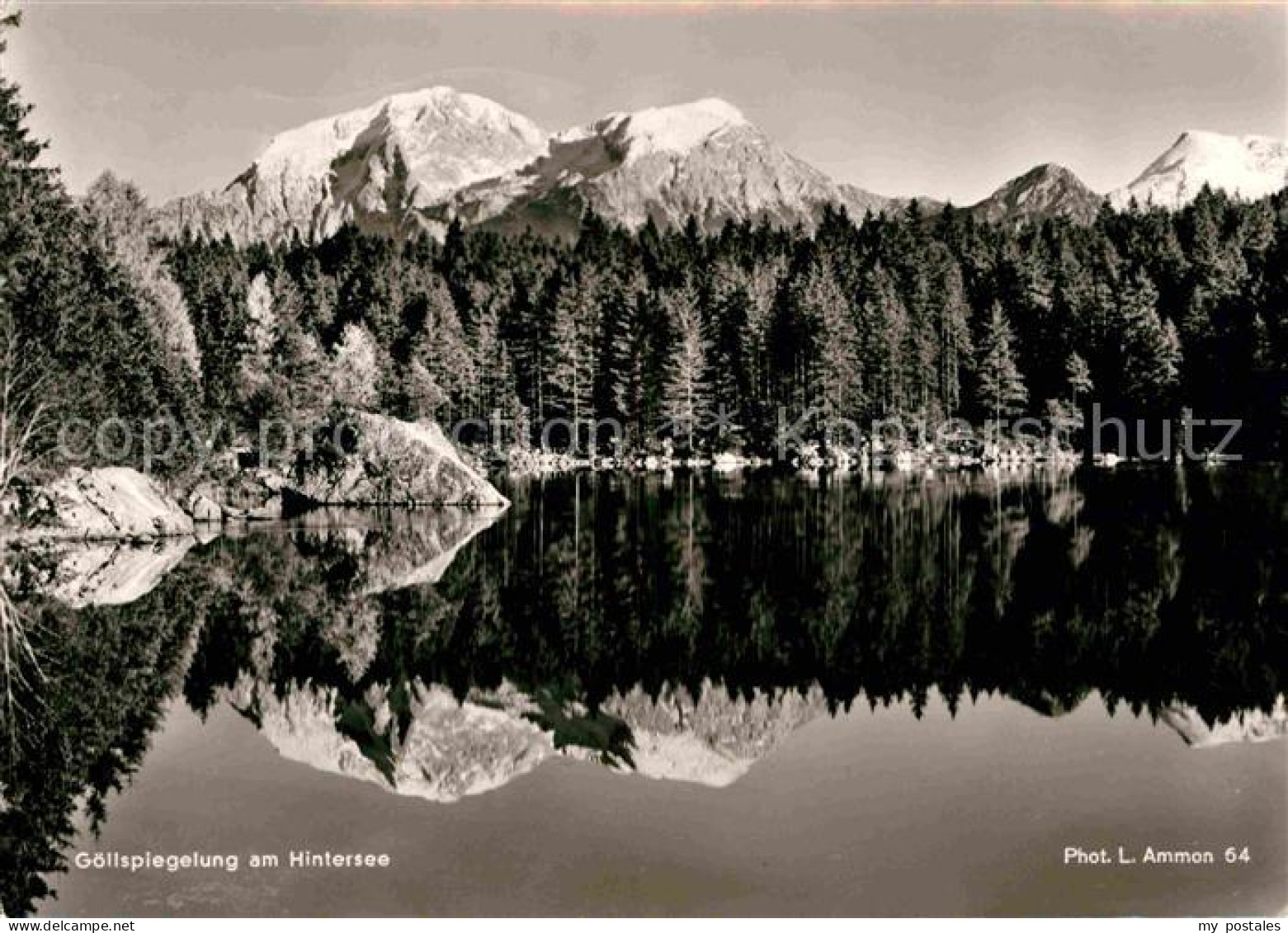 72743167 Hintersee Berchtesgaden Goellspiegelung Im See Alpenpanorama Hintersee  - Berchtesgaden