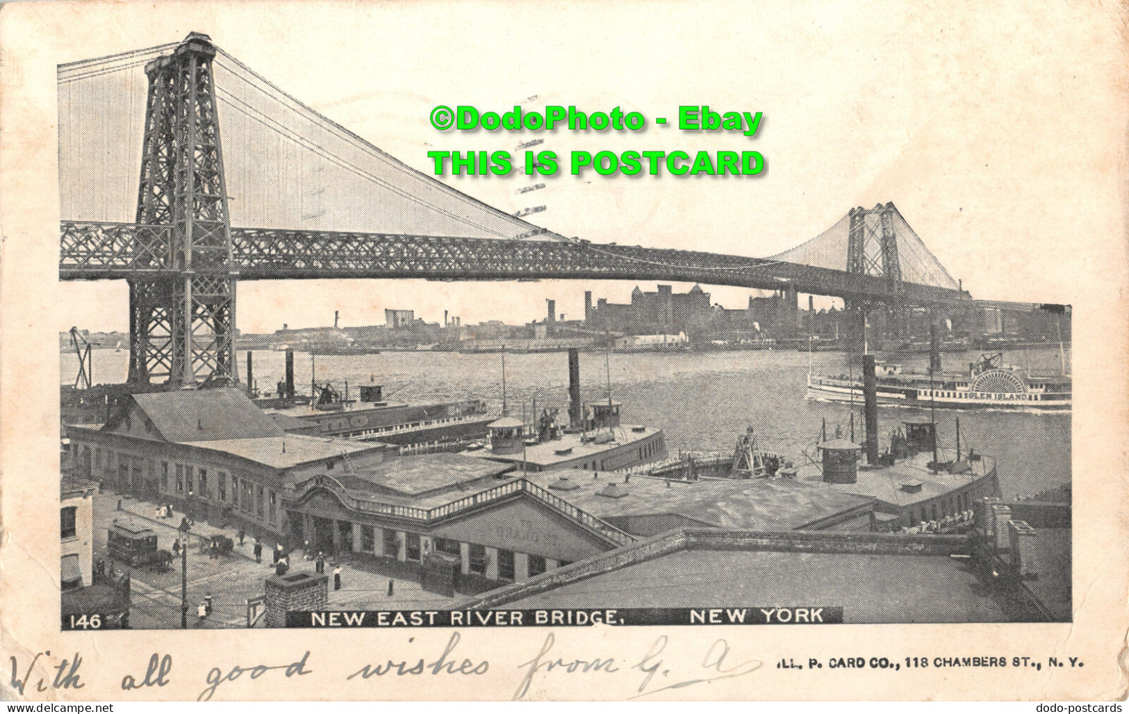 R416283 146. New East River Bridge. New York. P. Card. Authorized By Act Of Cong - Monde