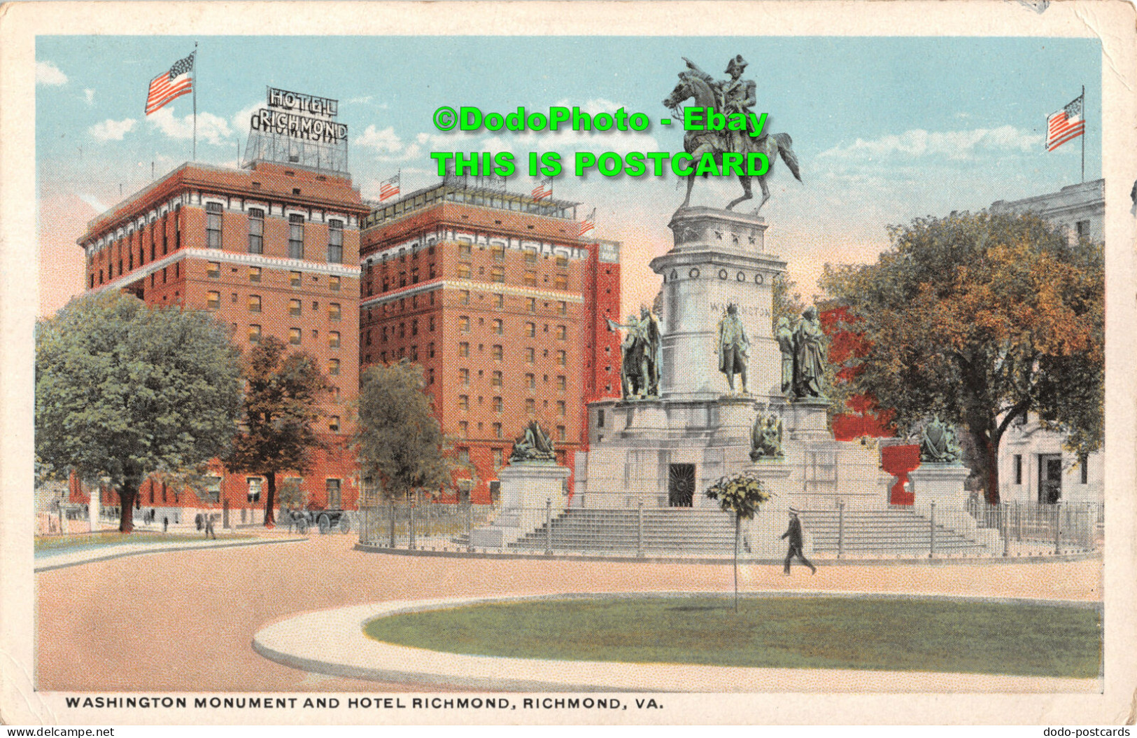 R416287 Washington Monument And Hotel Richmond. Richmond. Va. Louis Kaufmann. C. - Monde