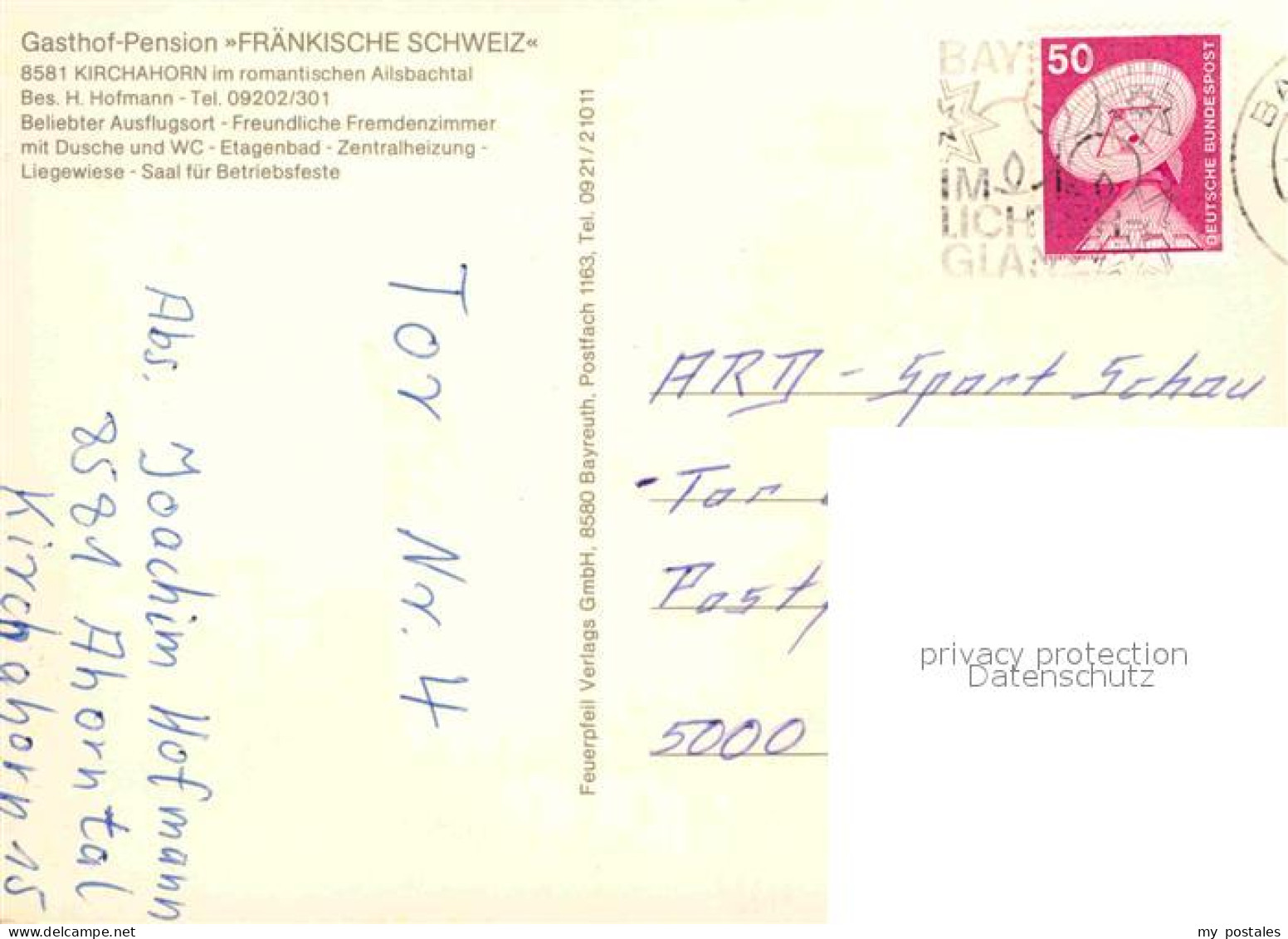 72743047 Kirchahorn Gasthof Pension Fraenkische Schweiz Ailsbachtal Kirche Schlo - Other & Unclassified