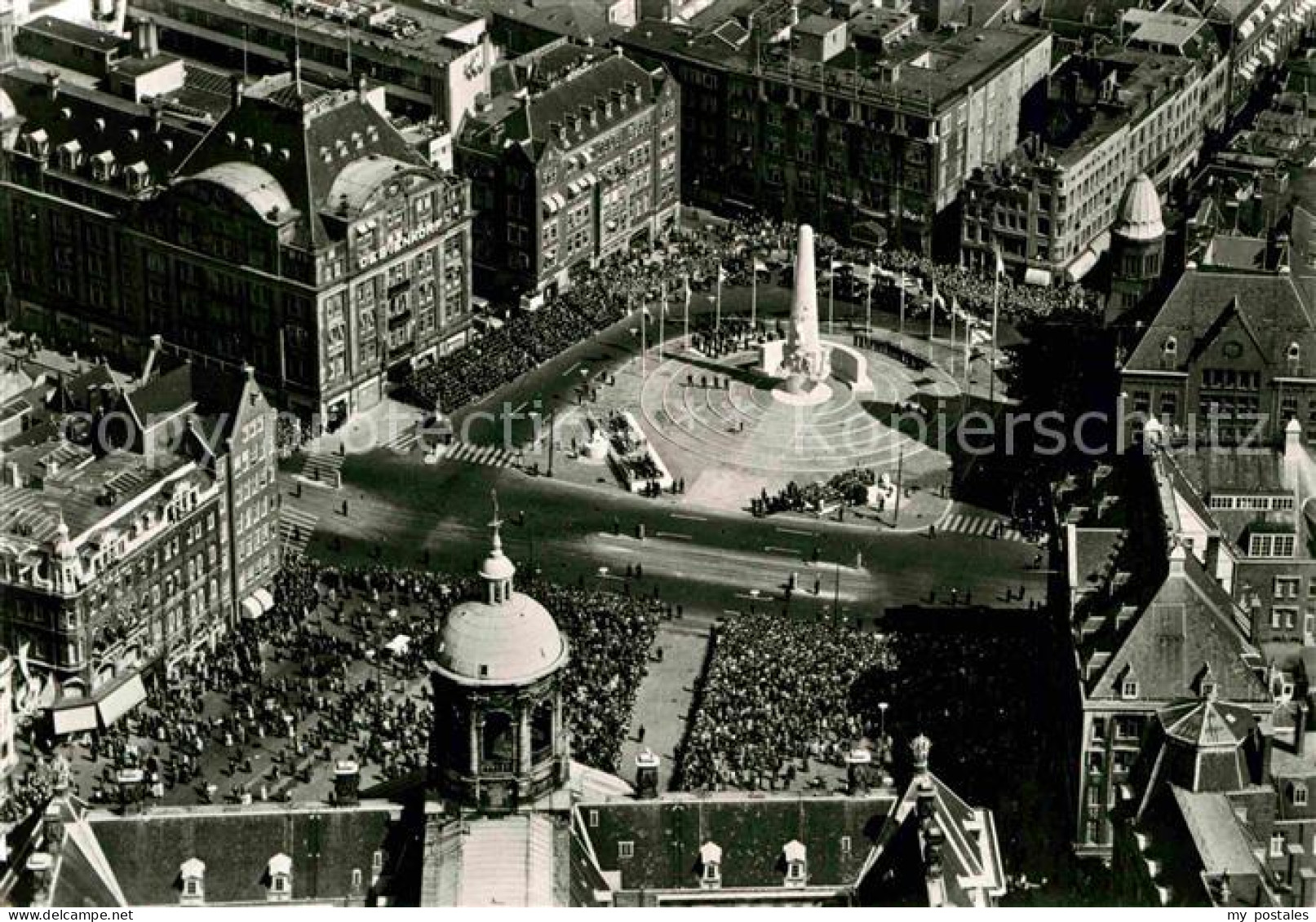 72742811 Amsterdam Niederlande Dam Met Nationaal Monument Fliegeraufnahme  Amste - Sonstige & Ohne Zuordnung