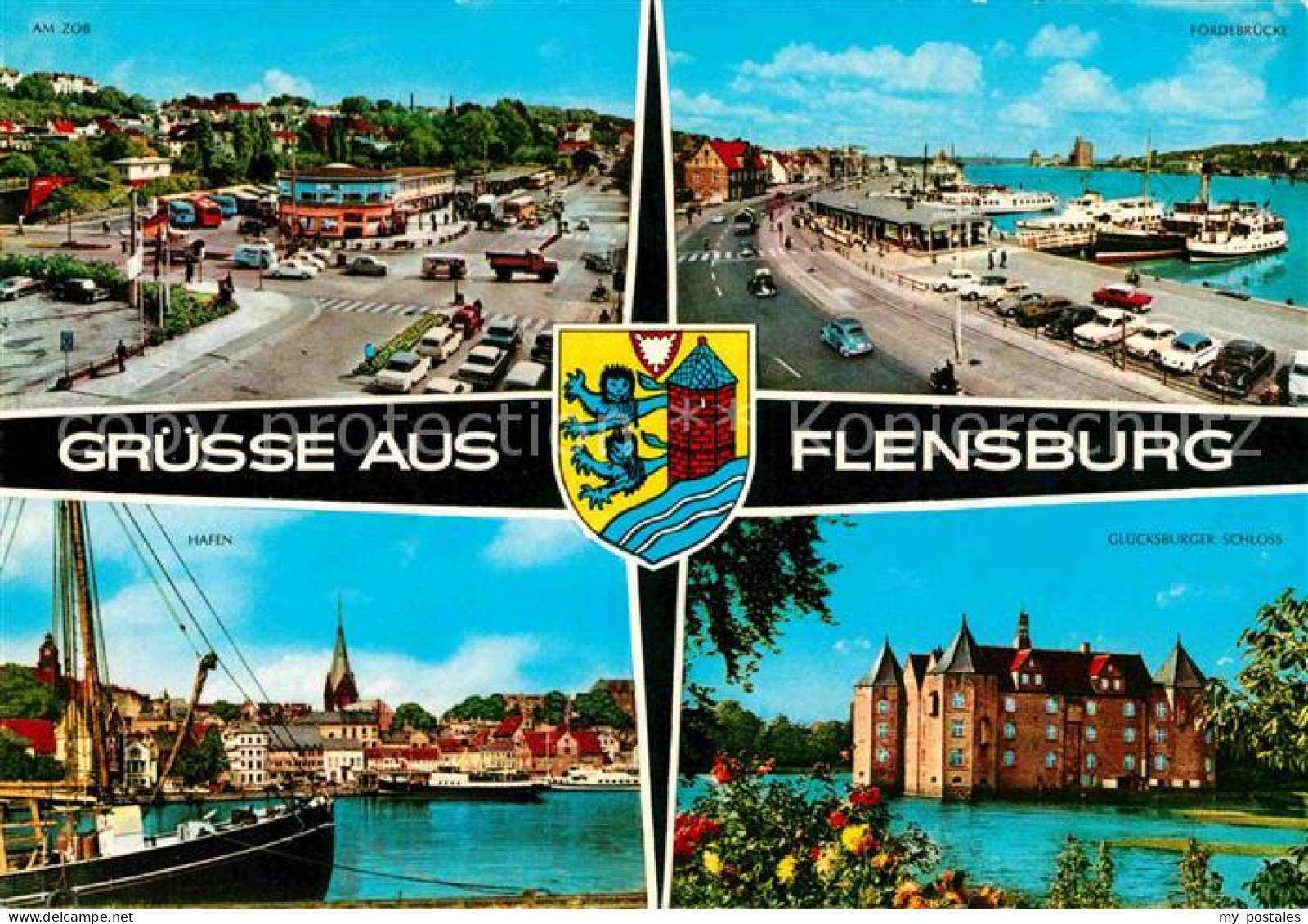 72742793 Flensburg Am ZOB Foerdebruecke Hafen Gluecksburger Schloss Flensburg - Flensburg