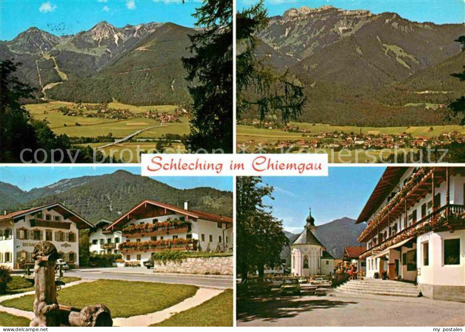 72742248 Schleching Panorama Chiemgauer Alpen Ortsansichten Mit Kirche Schlechin - Other & Unclassified