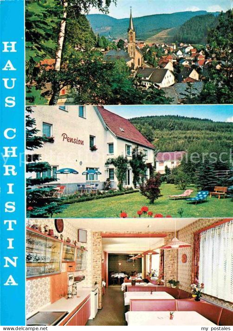 72742214 Wallenfels Oberfranken Ortsansicht Mit Kirche Pension Haus Christina Wa - Other & Unclassified