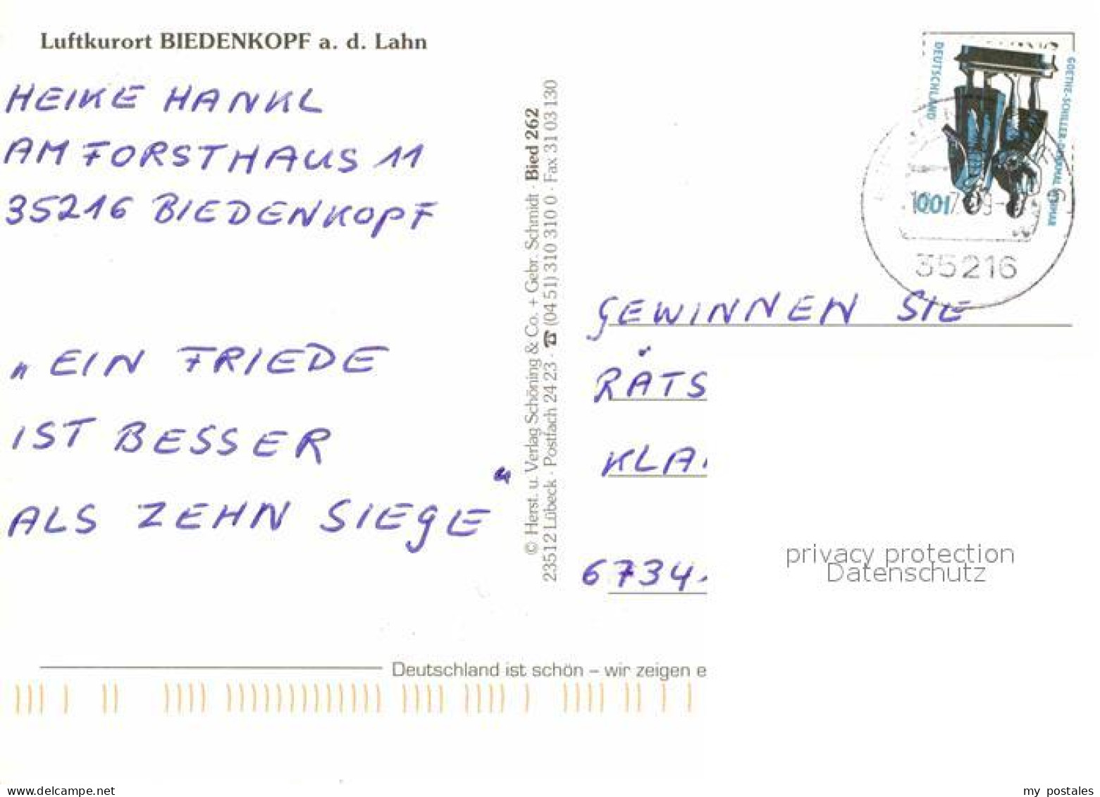 72742080 Biedenkopf Fliegeraufnahme Fachwerk Ortspartien Biedenkopf - Biedenkopf