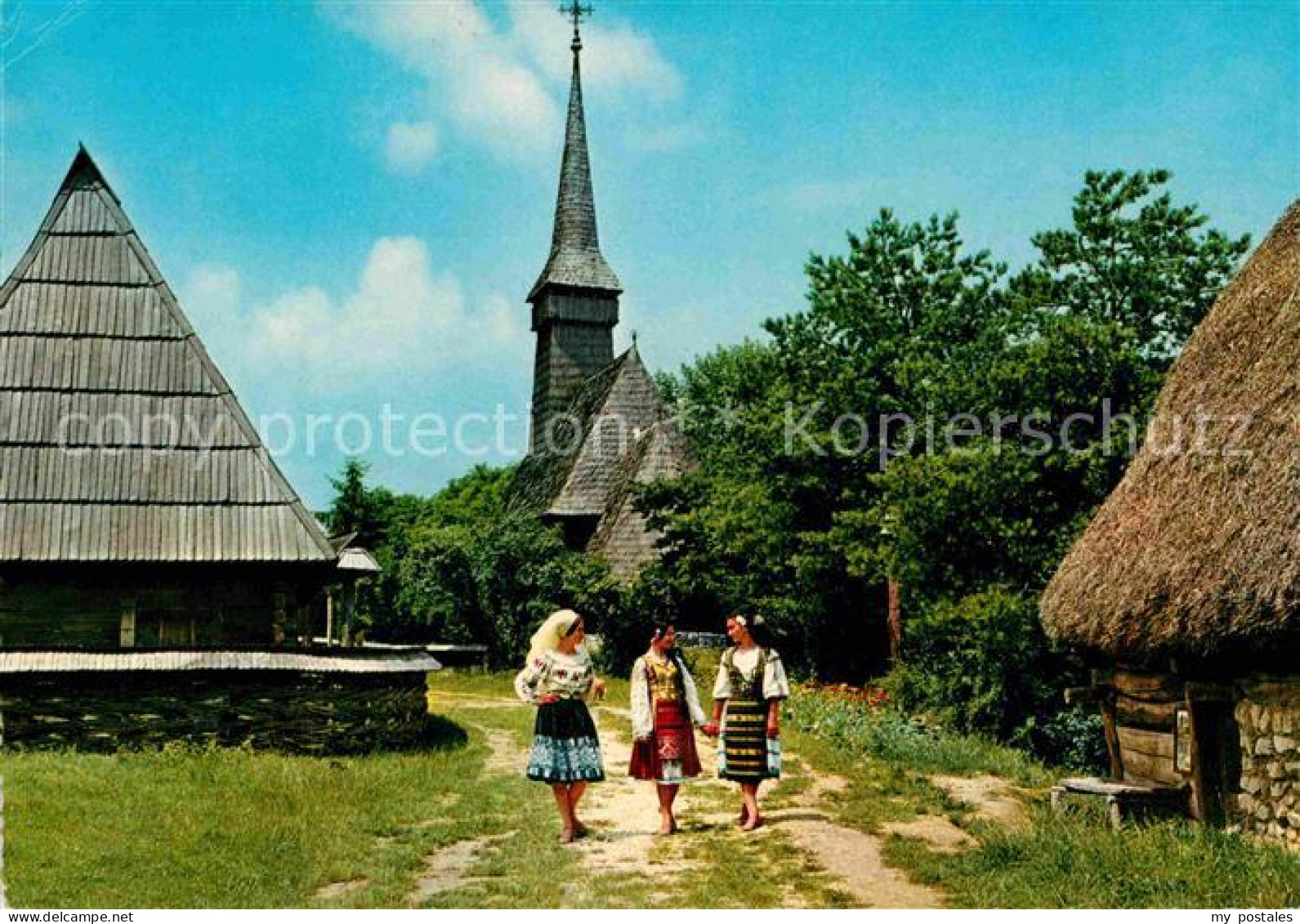 72741867 Bukarest Dorfmuseum Trachtenmaedchen Rumaenien - Rumänien