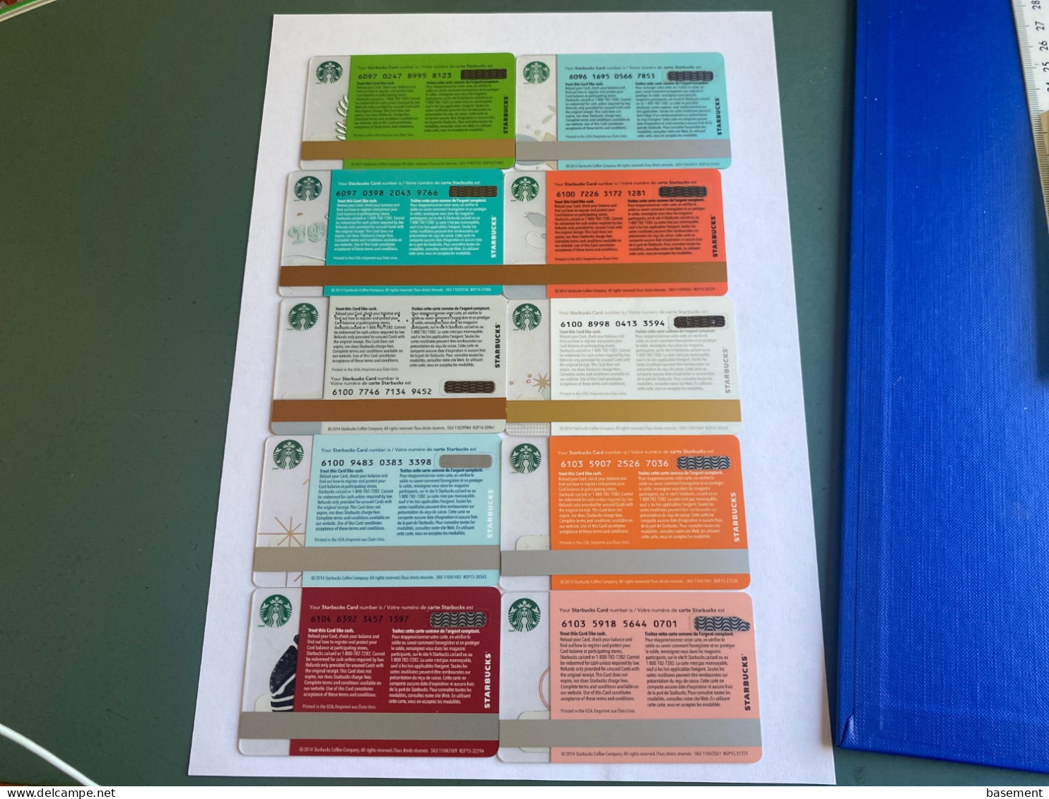 - 3  - Starbucks 10 Different Cards - Gift Cards