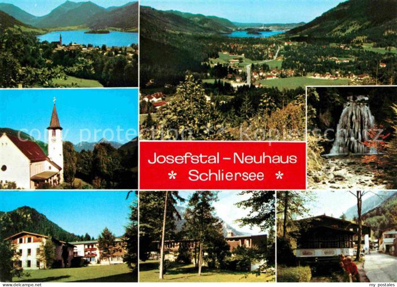 72741001 Schliersee Josefstal Neuhaus Bayerische Alpen Kirche Wasserfall Schlier - Schliersee