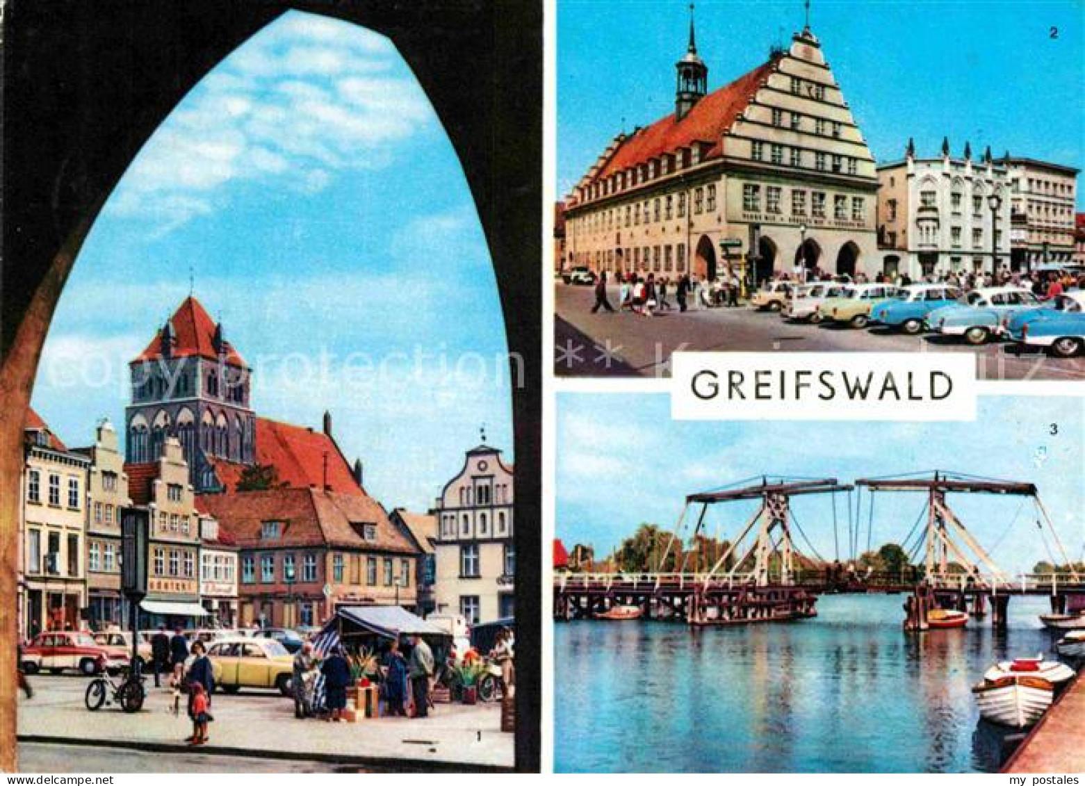 72740893 Greifswald Rathaus Wieker Bruecke Greifswald - Greifswald