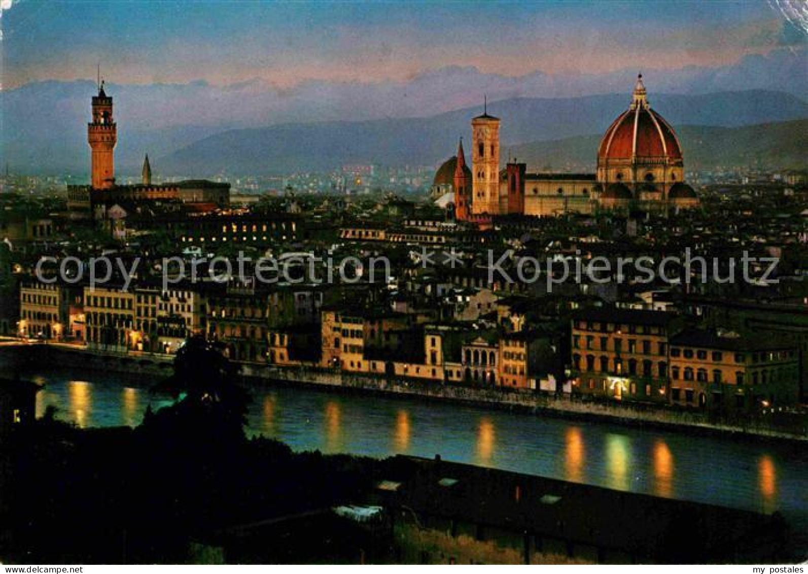 72740649 Firenze Florenz Panorama Dal Piazzale Michelangelo Notturno  - Autres & Non Classés