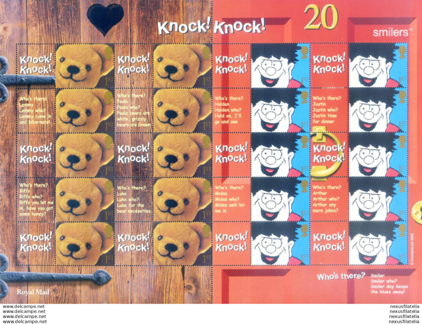 "Knock! Knock!" 2002. - Blocks & Miniature Sheets